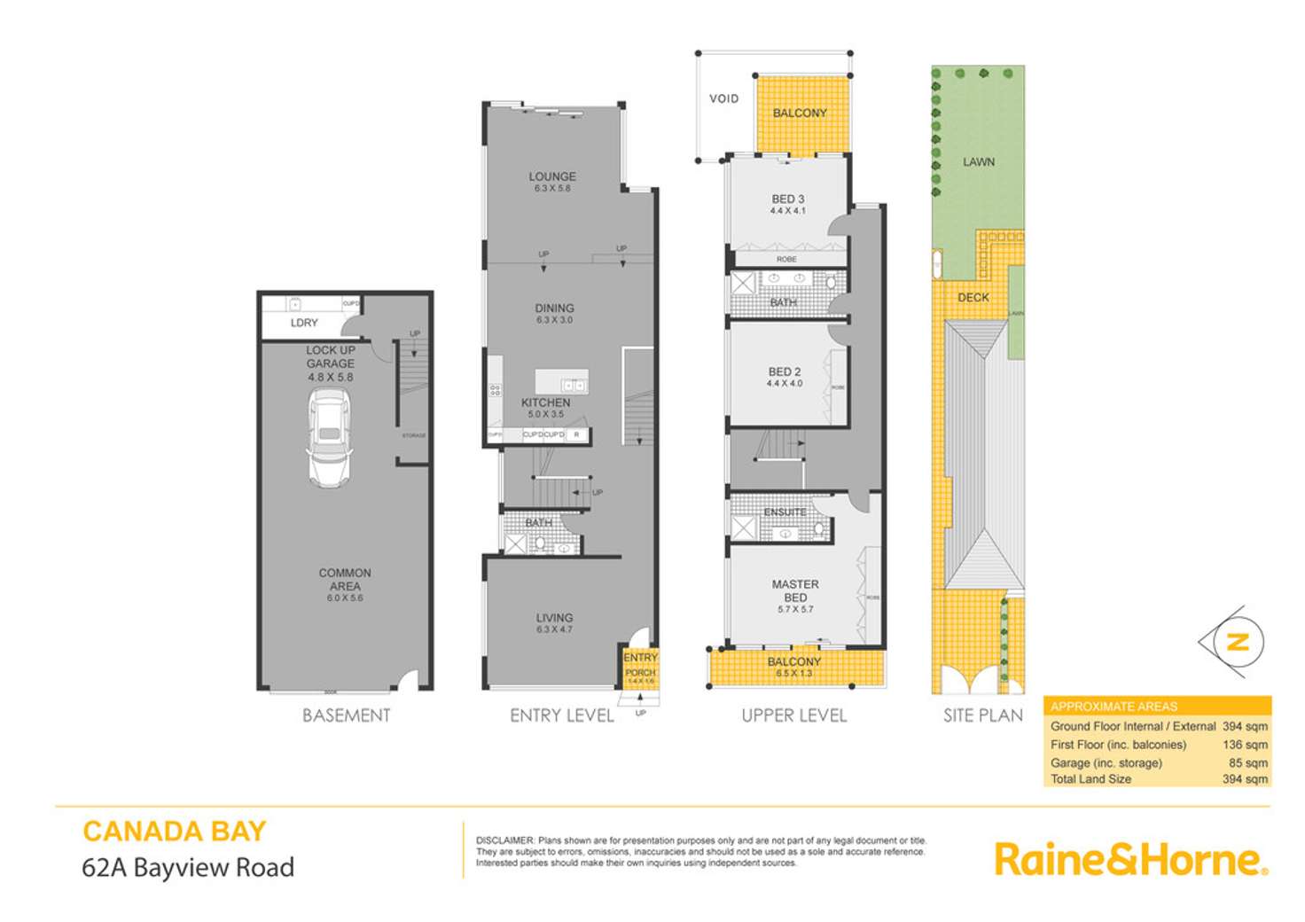 Floorplan of Homely semiDetached listing, 62a Bayview Road, Canada Bay NSW 2046