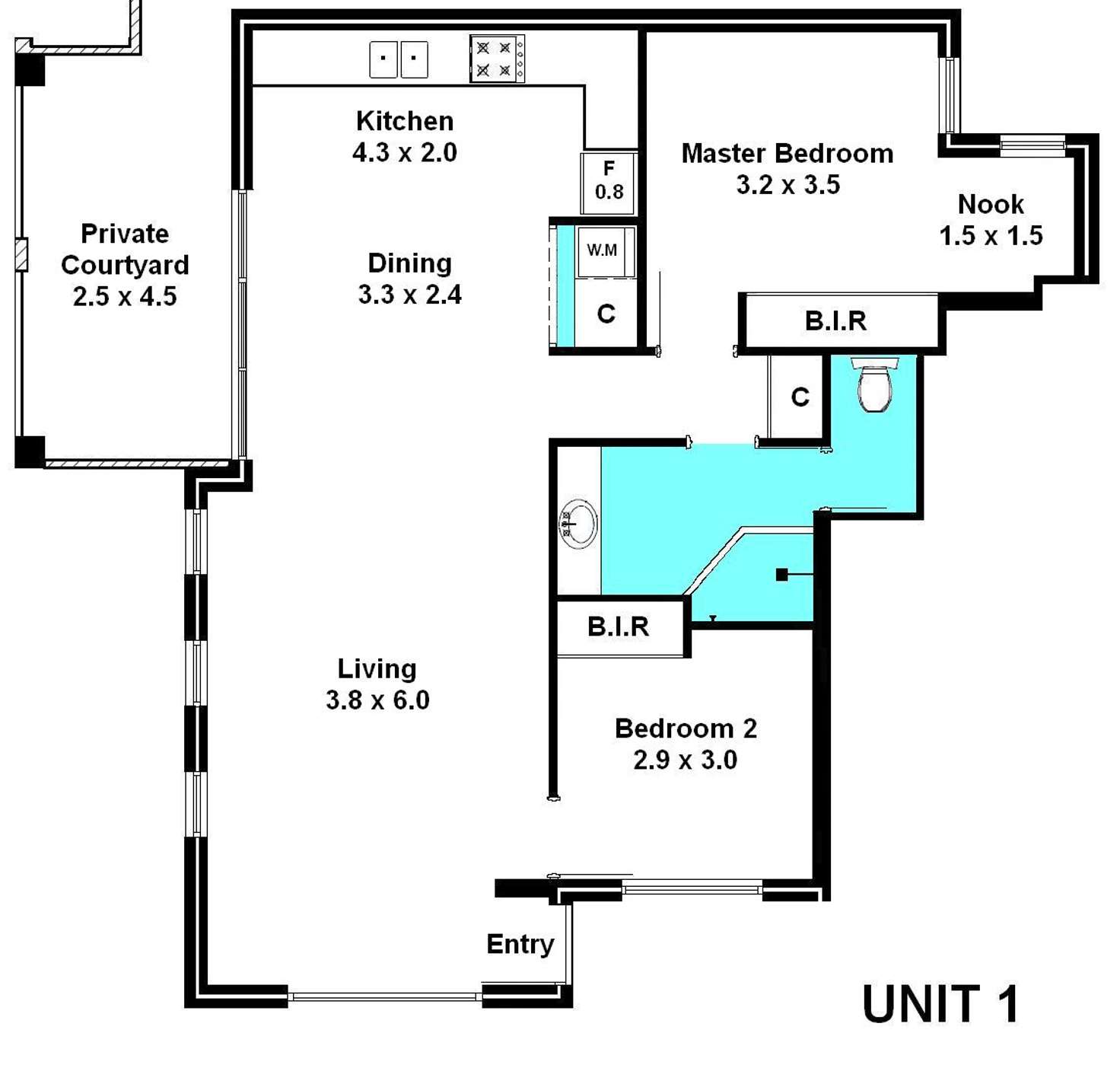 Floorplan of Homely apartment listing, 1 / 21 Almurta Way, Nollamara WA 6061