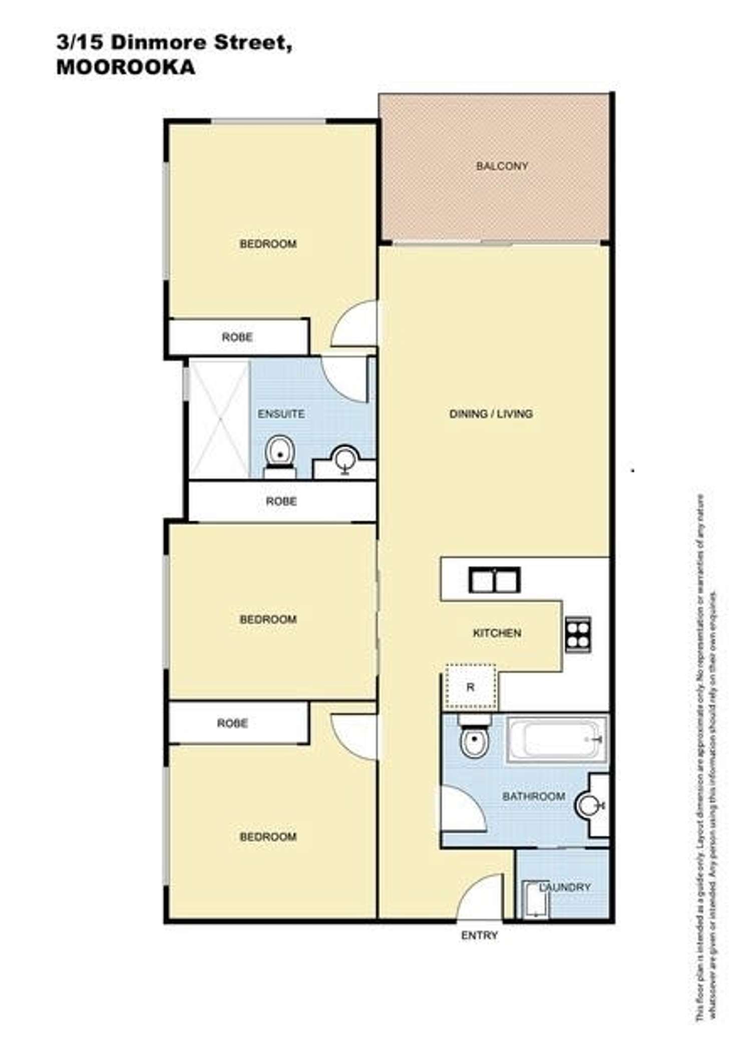 Floorplan of Homely apartment listing, 8/15 Dinmore St, Moorooka QLD 4105