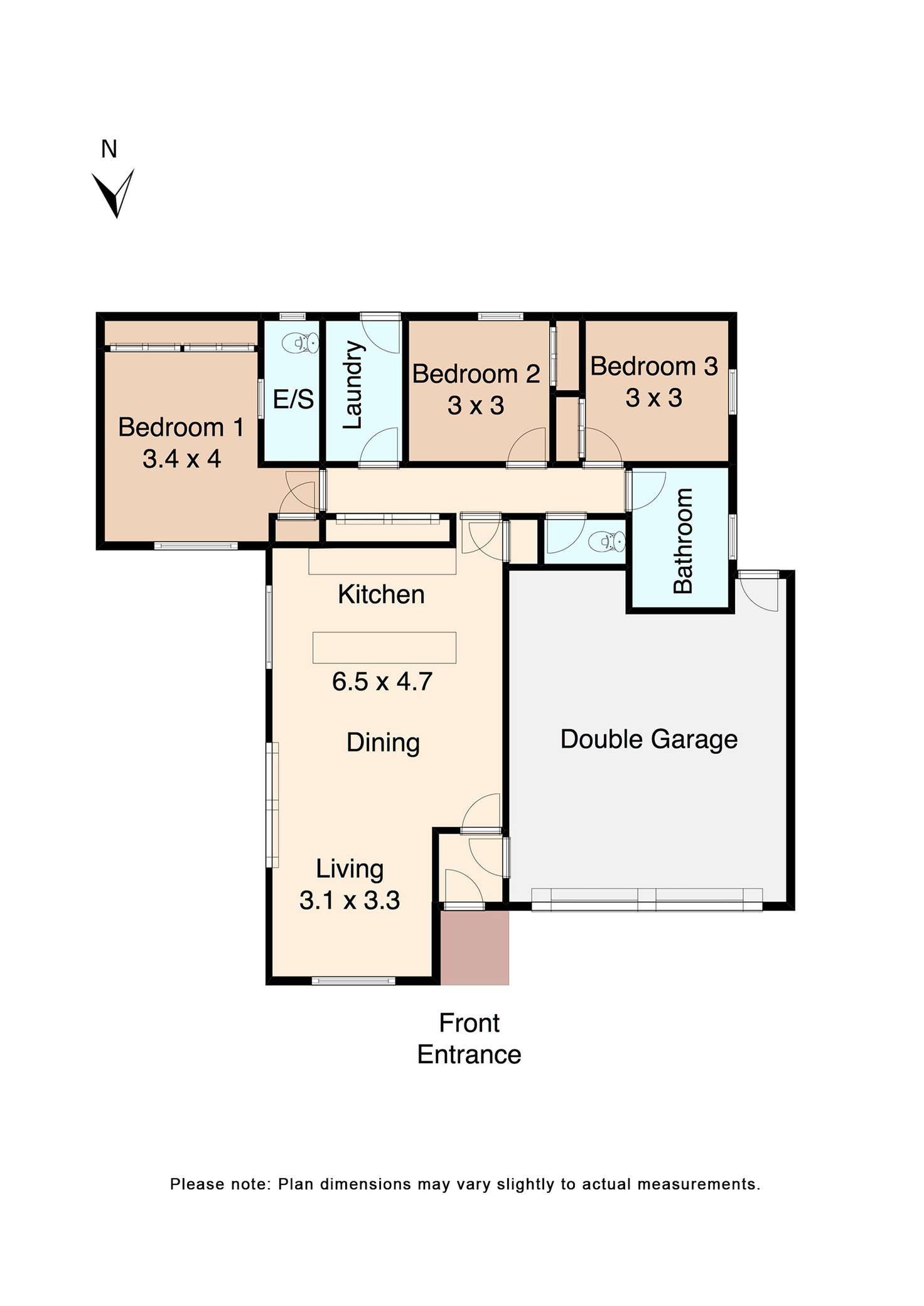 Floorplan of Homely unit listing, Unit 3 105 Larter Street, Ballarat East VIC 3350