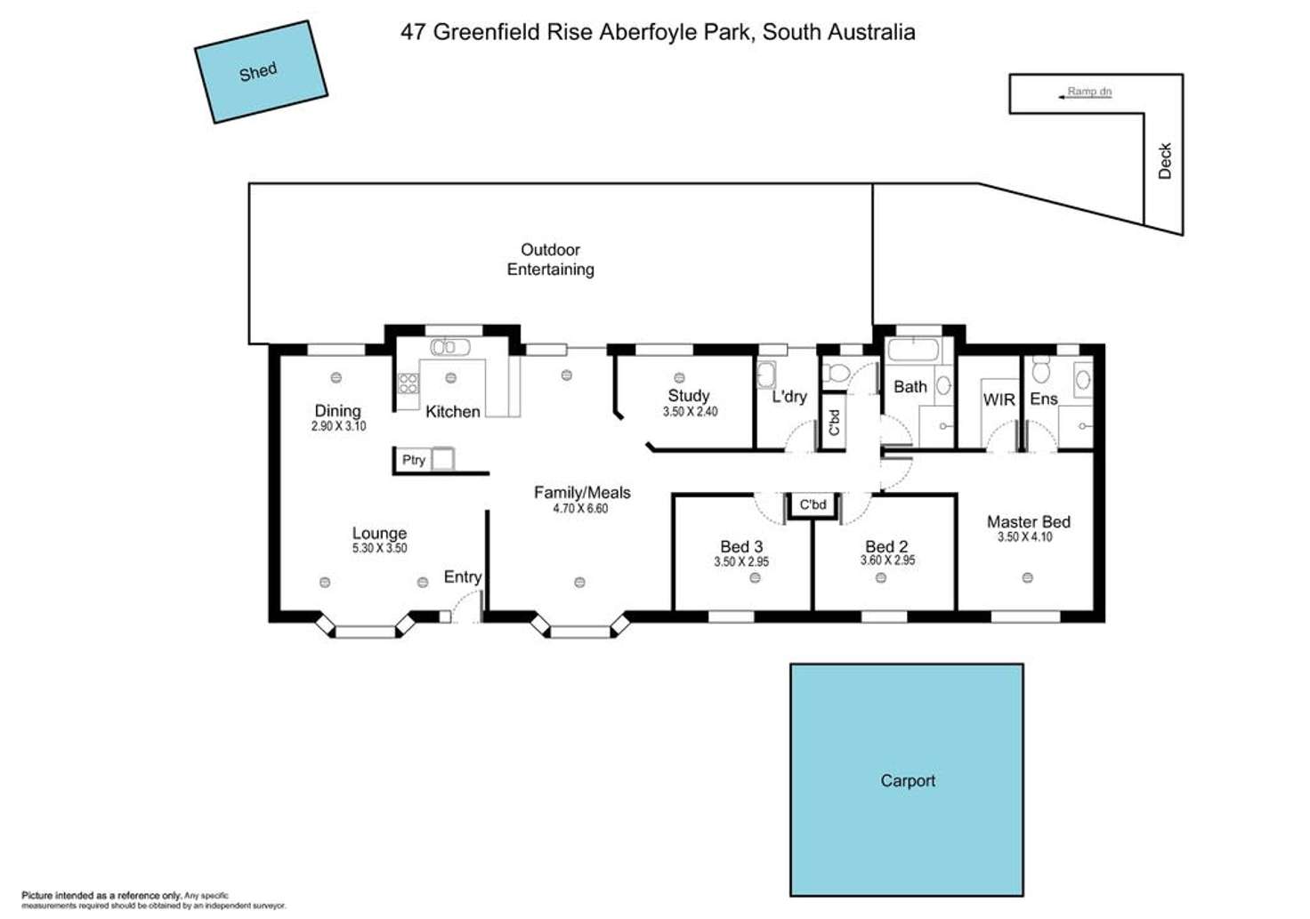 Floorplan of Homely house listing, 47 Greenfield Rise, Aberfoyle Park SA 5159