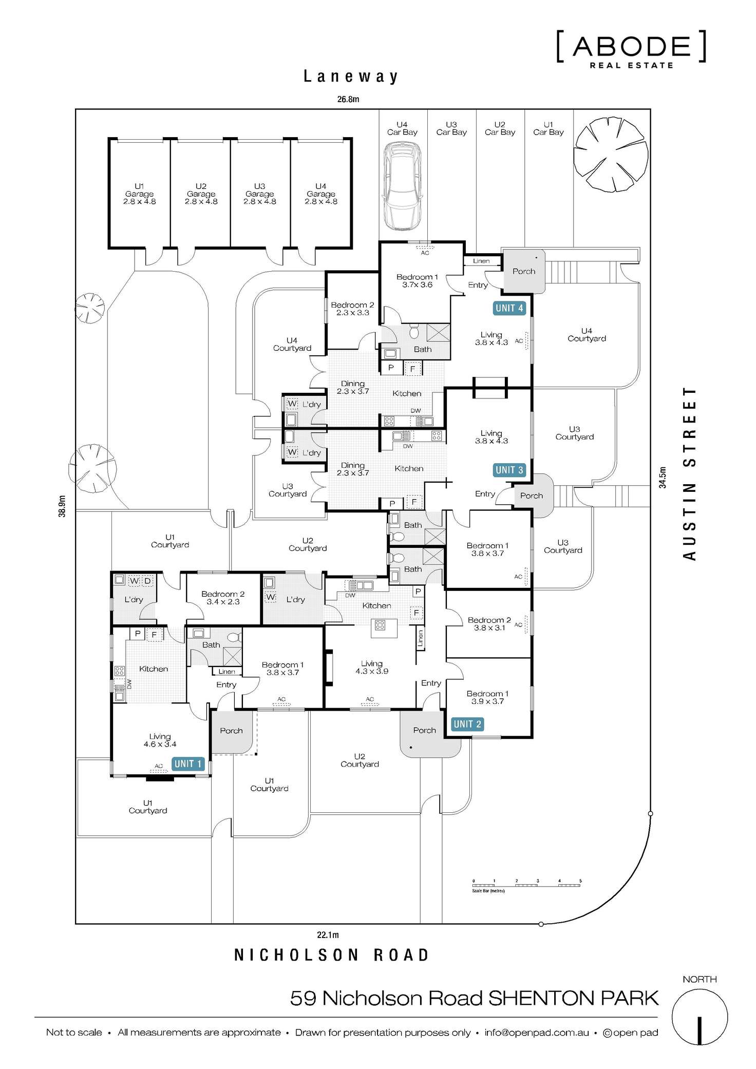 Floorplan of Homely unit listing, 1-4/59 Nicholson Road, Shenton Park WA 6008