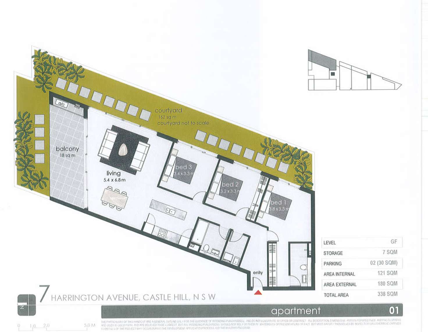 Floorplan of Homely apartment listing, 1/7 Harrington Avenue, Castle Hill NSW 2154