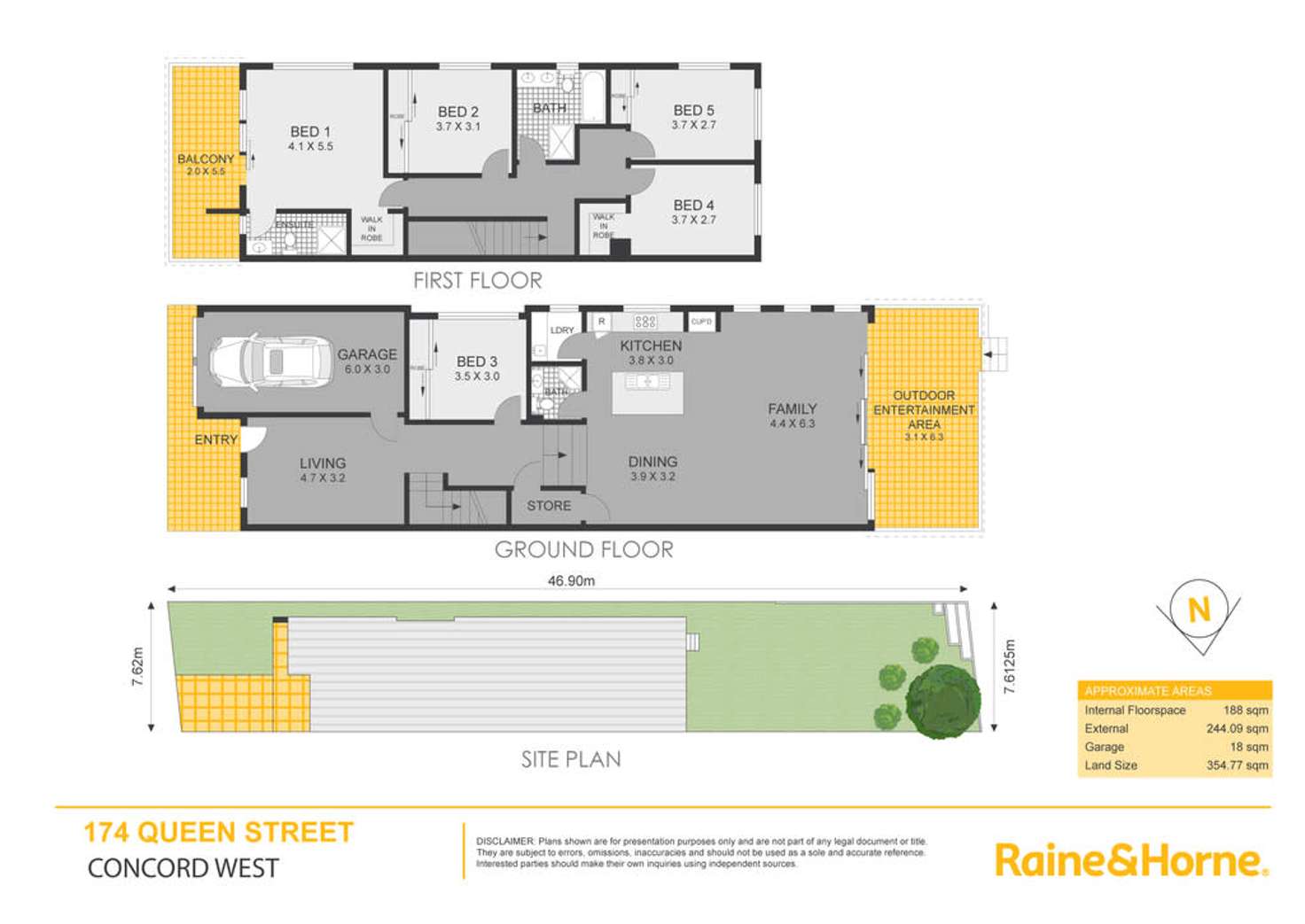 Floorplan of Homely semiDetached listing, 174 Queen Street, Concord West NSW 2138