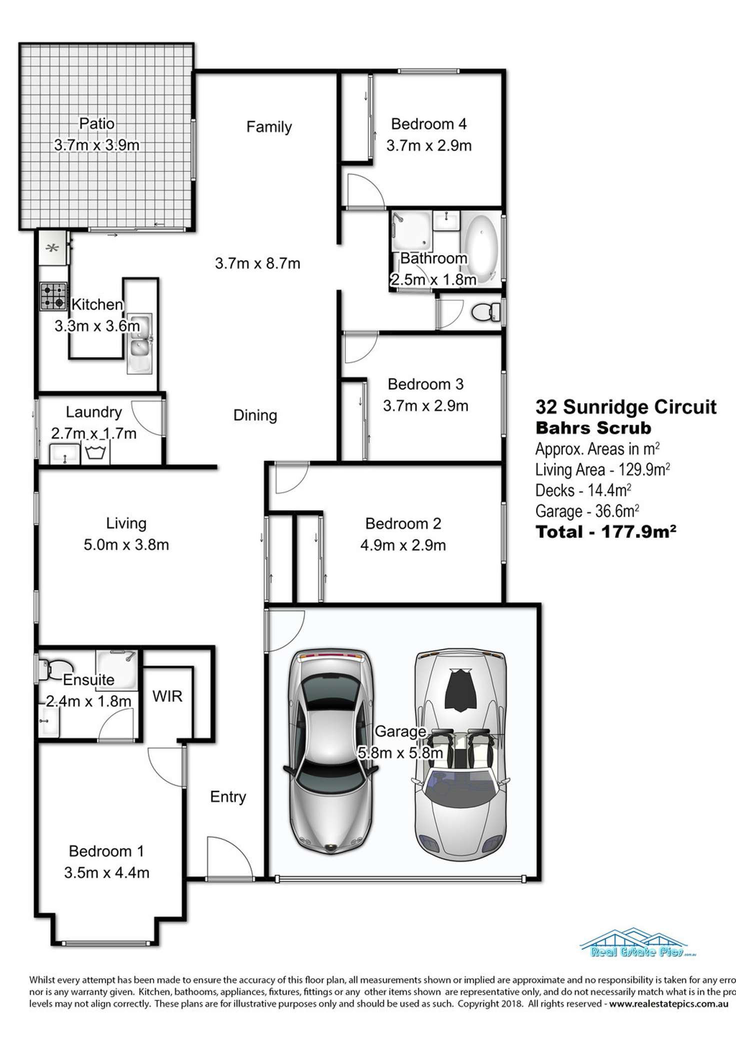 Floorplan of Homely house listing, 32 Sunridge Circuit, Bahrs Scrub QLD 4207