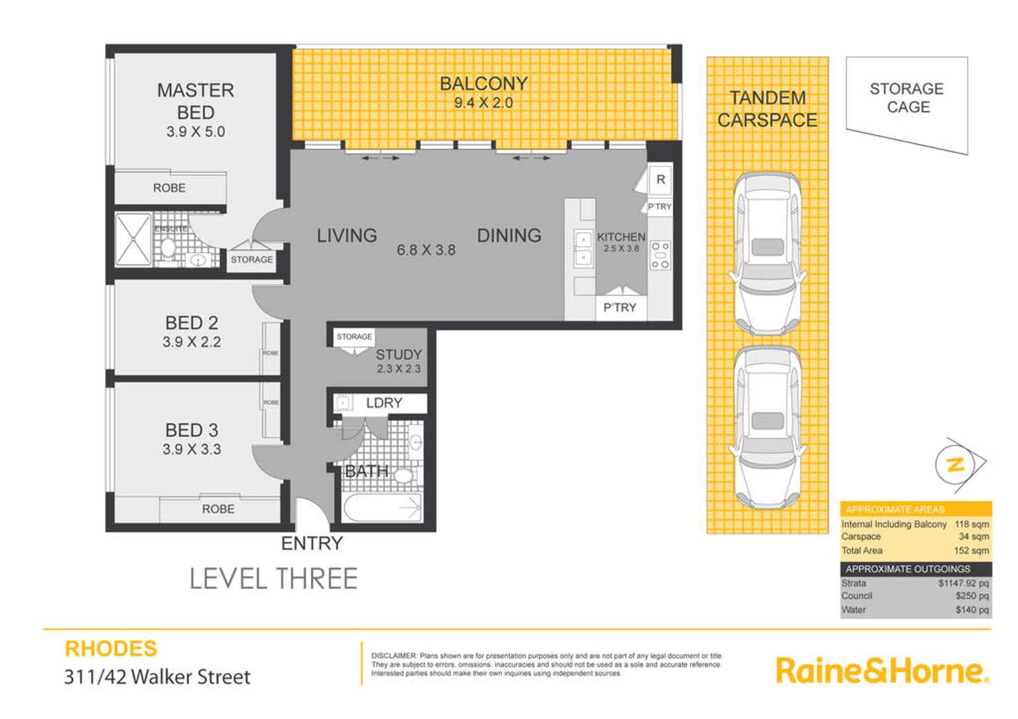 Floorplan of Homely apartment listing, 311/42 Walker Street, Rhodes NSW 2138