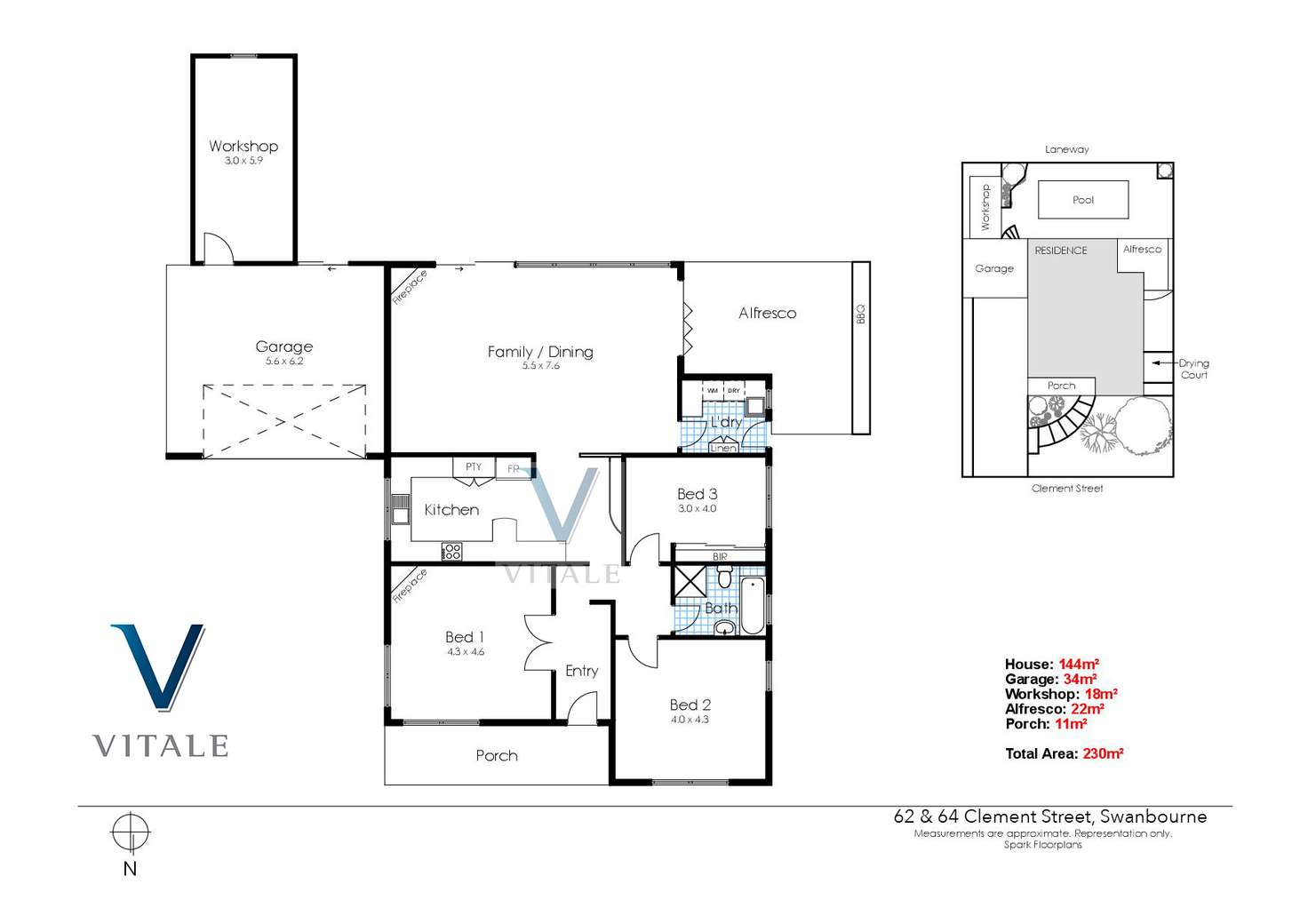 Floorplan of Homely house listing, 62 & 64 Clement Street, Swanbourne WA 6010