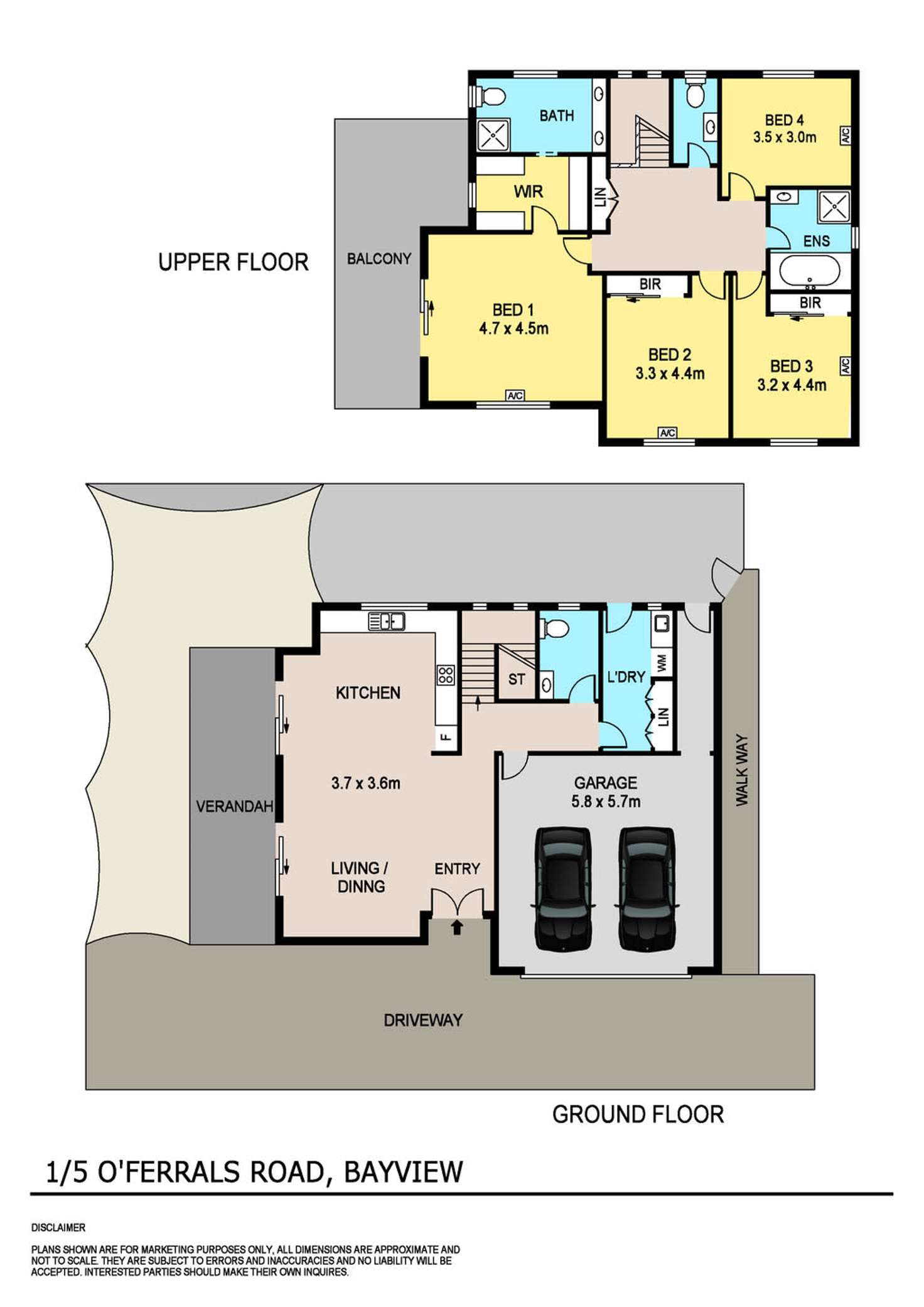 Floorplan of Homely townhouse listing, 1/5 O'Ferrals Road, Bayview NT 820
