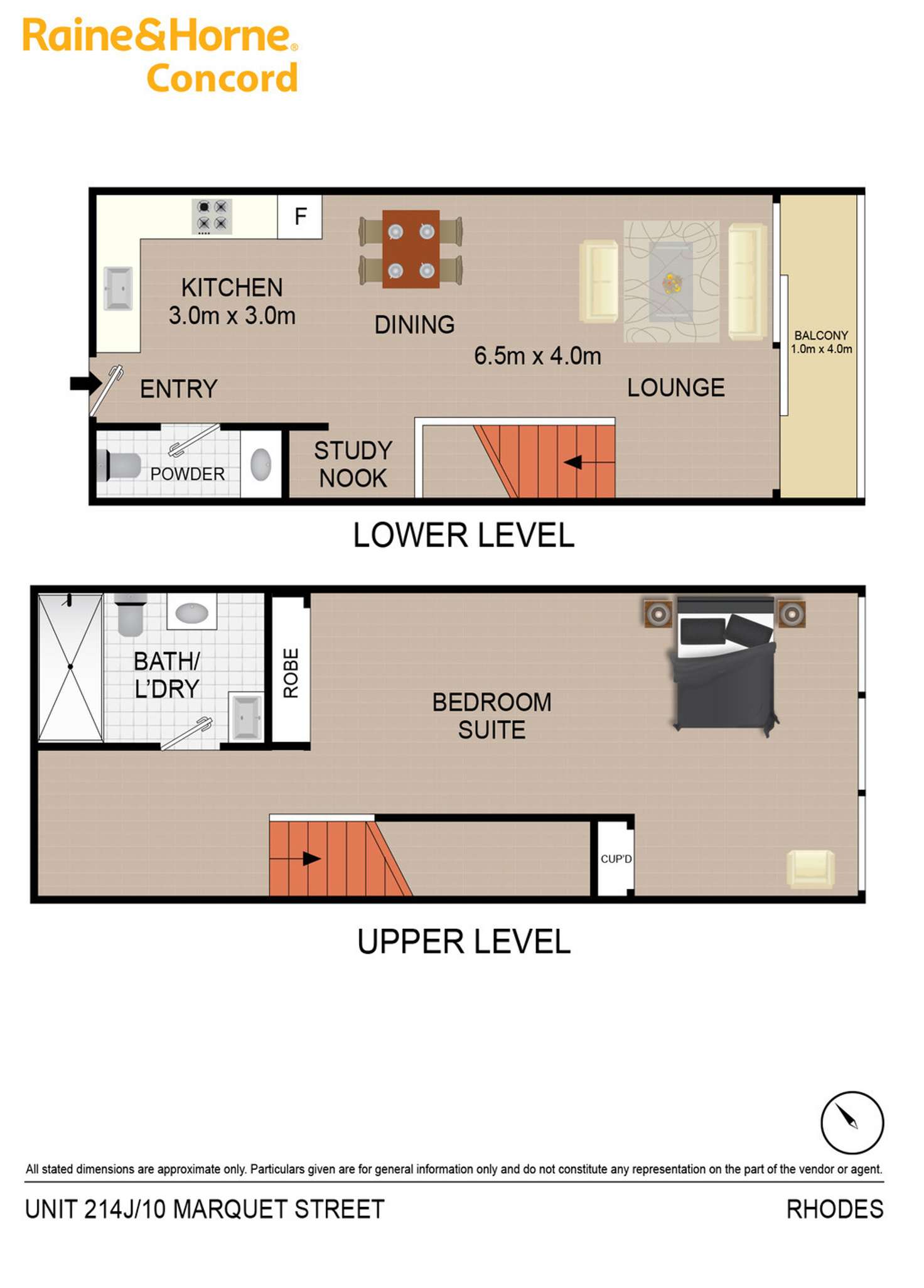 Floorplan of Homely apartment listing, 214J/10 Marquet Street, Rhodes NSW 2138