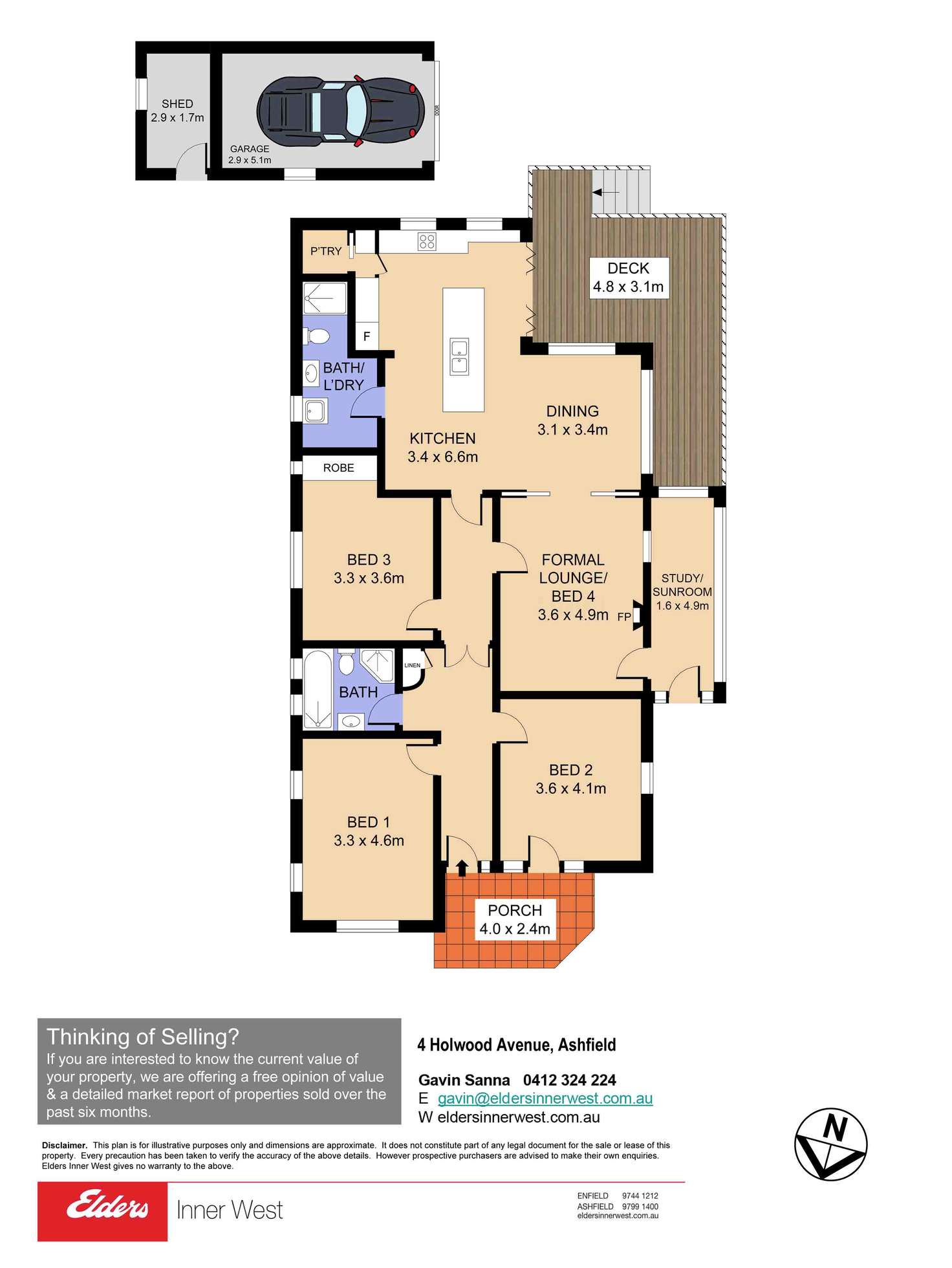 Floorplan of Homely house listing, 4 Holwood Avenue, Ashfield NSW 2131