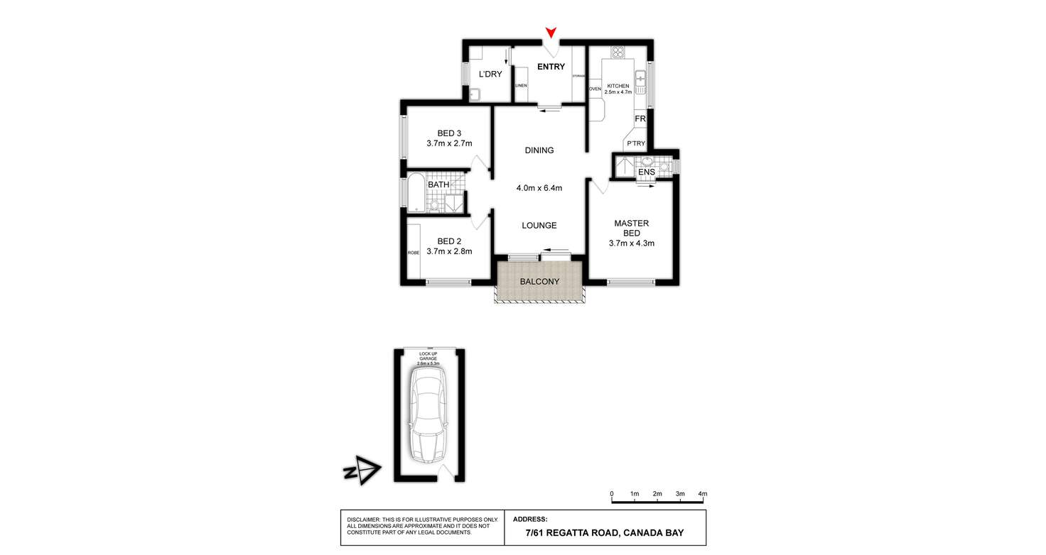 Floorplan of Homely apartment listing, 7/61 REGATTA ROAD, Canada Bay NSW 2046
