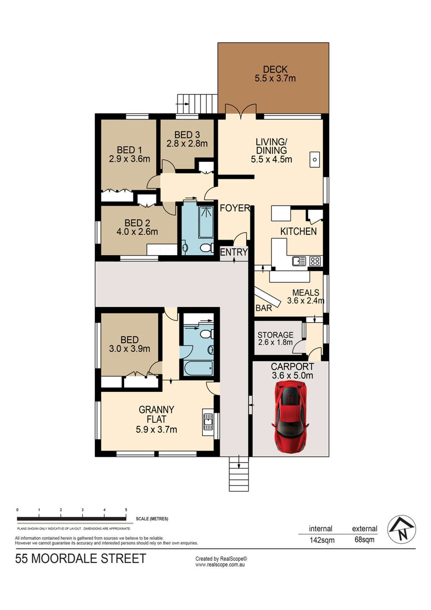 Floorplan of Homely house listing, 55 Moordale Street, Chapel Hill QLD 4069