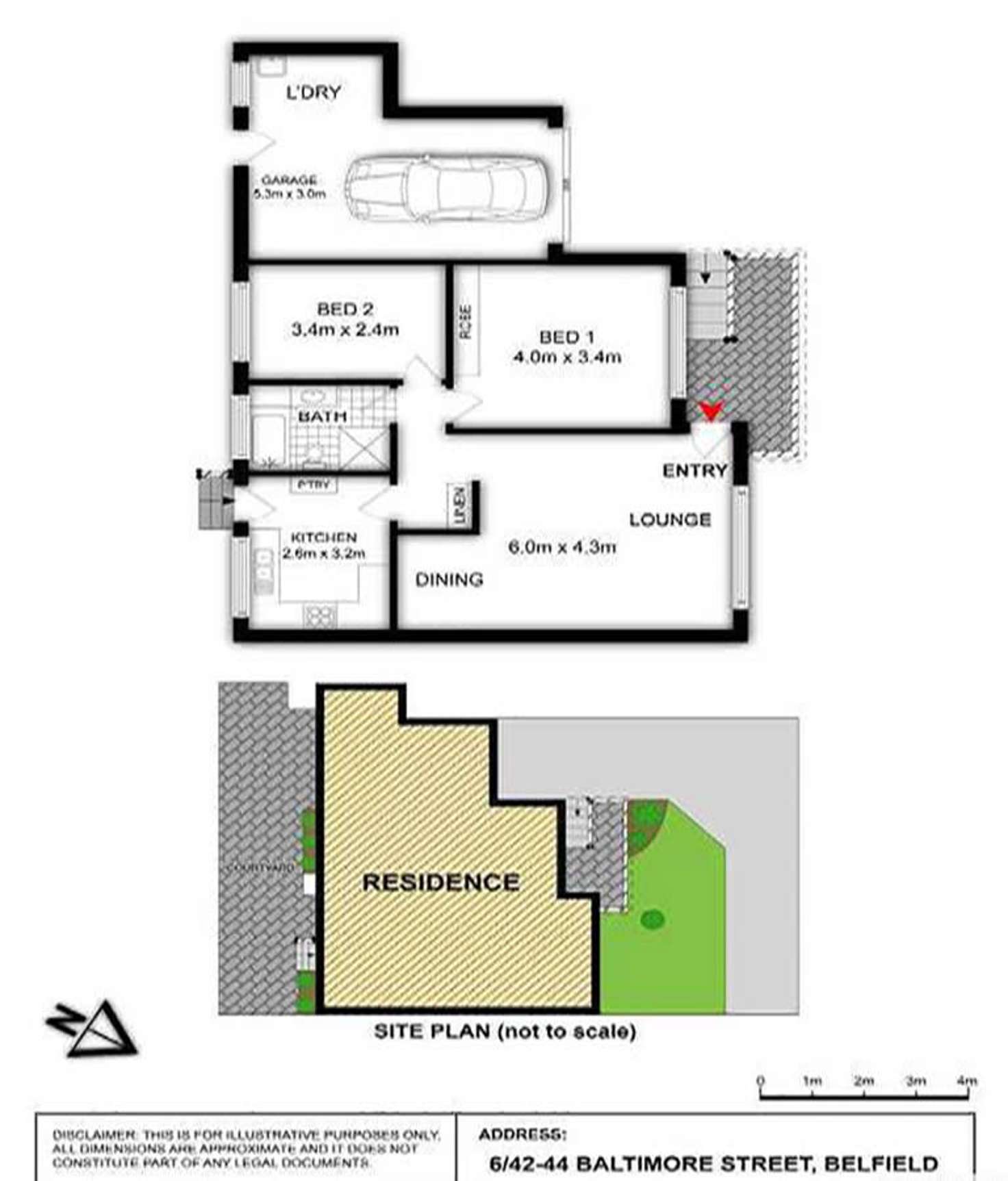 Floorplan of Homely villa listing, 6/42-44 Baltimore Street, Belfield NSW 2191