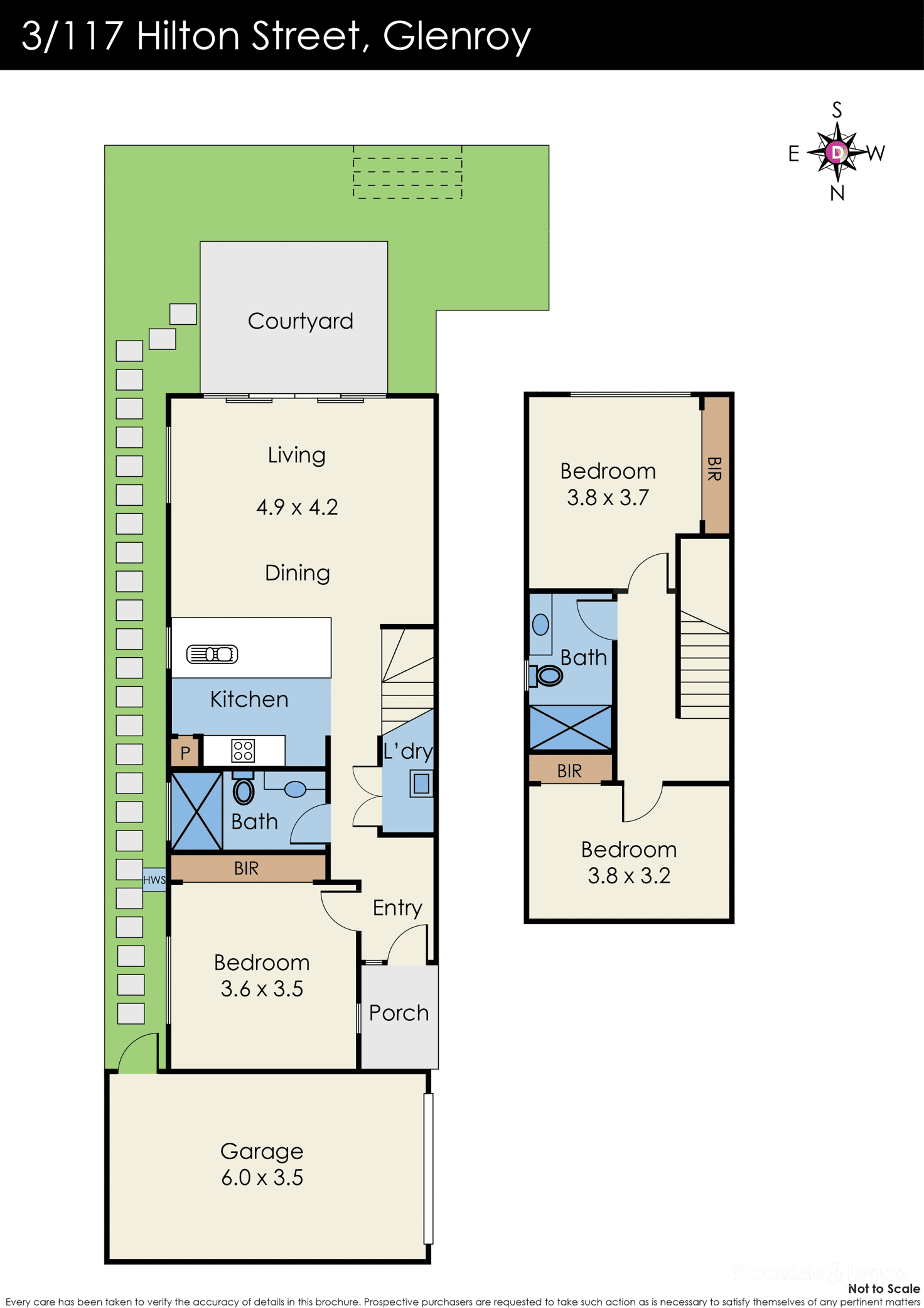 Floorplan of Homely townhouse listing, 2/117 Hilton Street, Glenroy VIC 3046