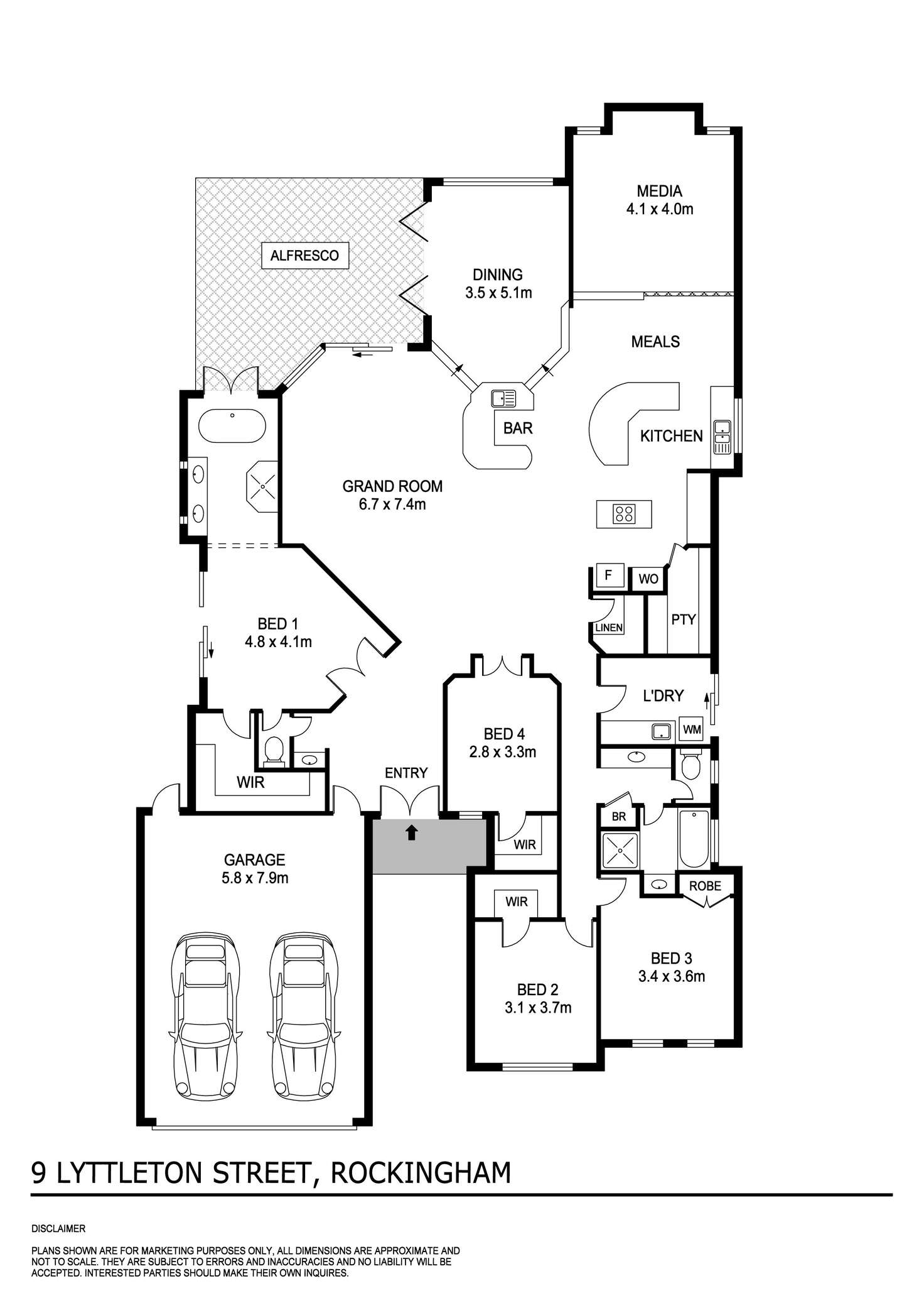 Floorplan of Homely house listing, 9 Lyttleton Street, Rockingham WA 6168
