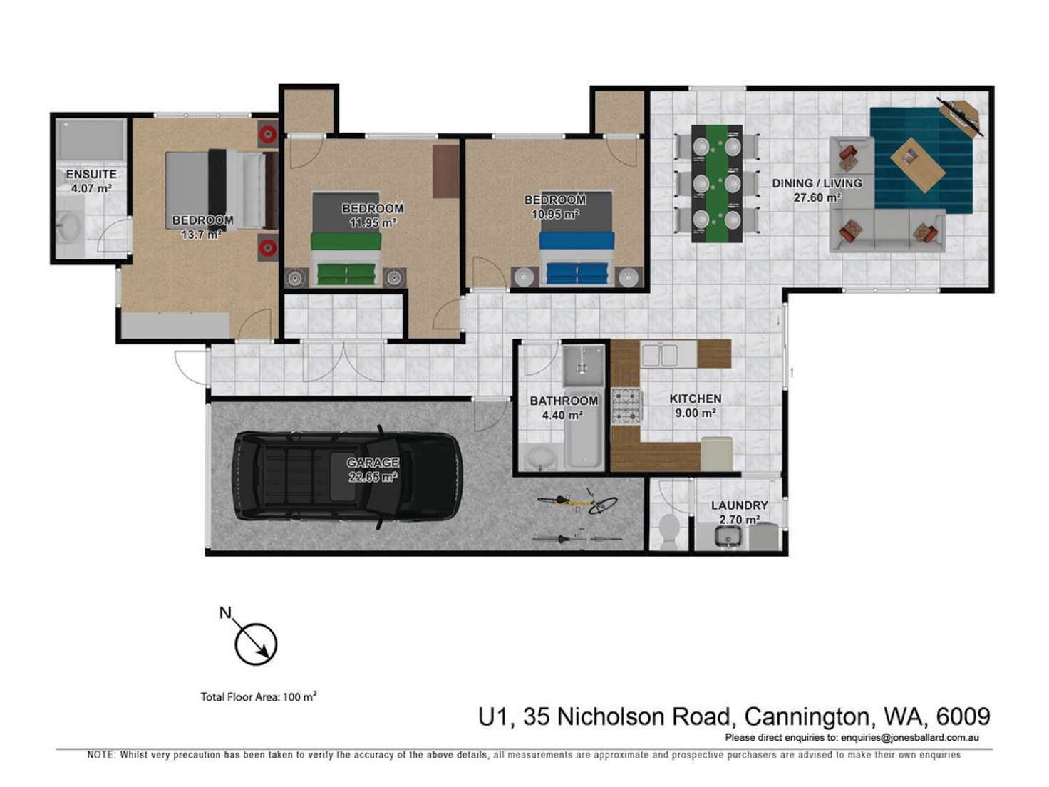 Floorplan of Homely villa listing, 1/35 Nicholson Road, Cannington WA 6107