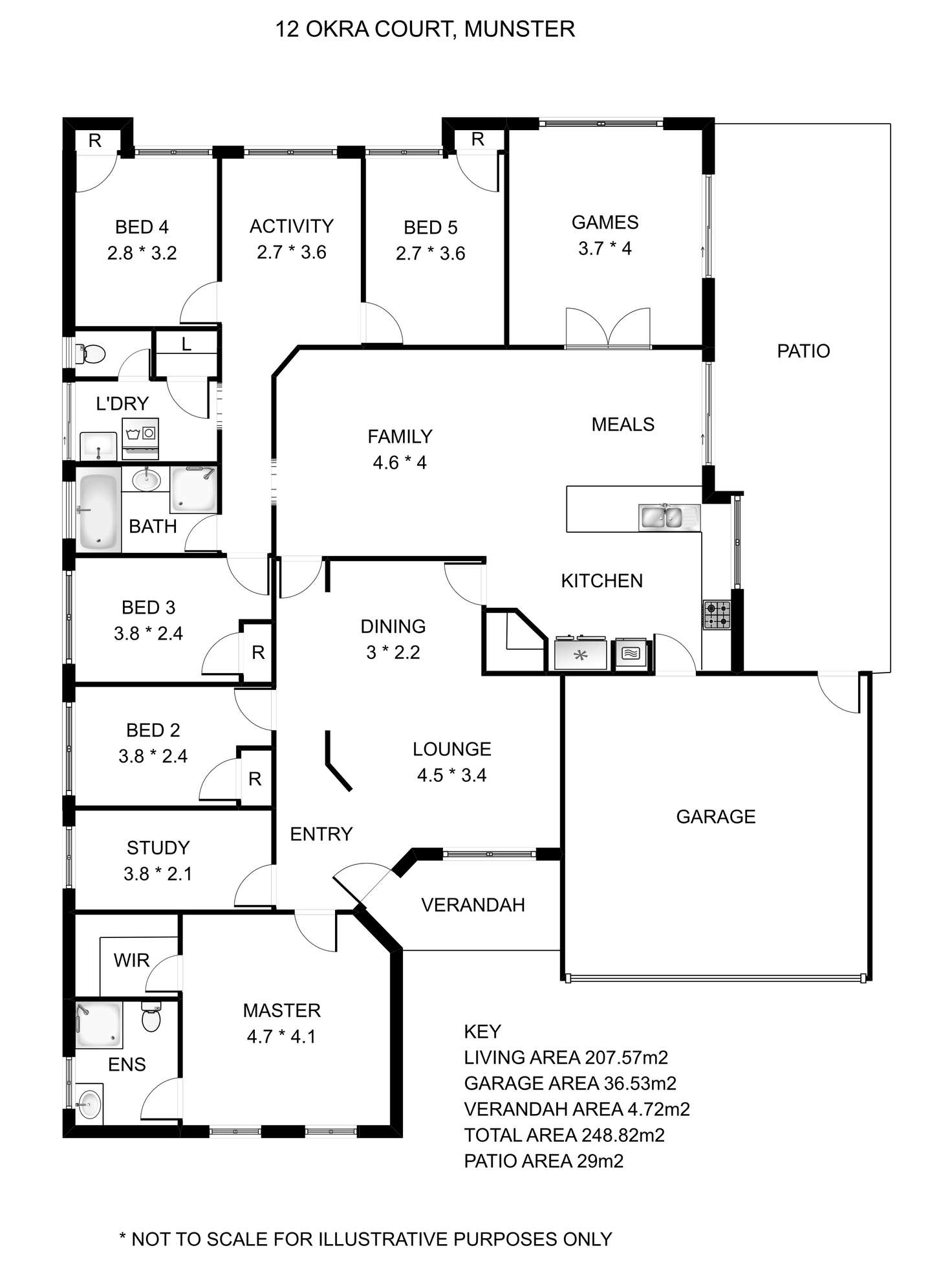 Floorplan of Homely house listing, 12 Okra Court, Munster WA 6166