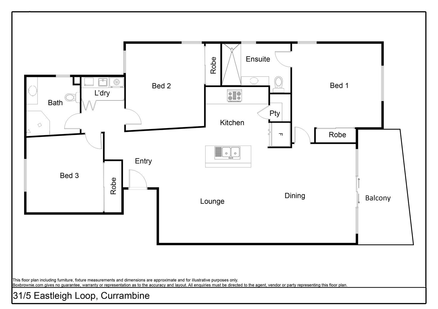 Floorplan of Homely apartment listing, 31/5 Eastleigh Loop, Currambine WA 6028