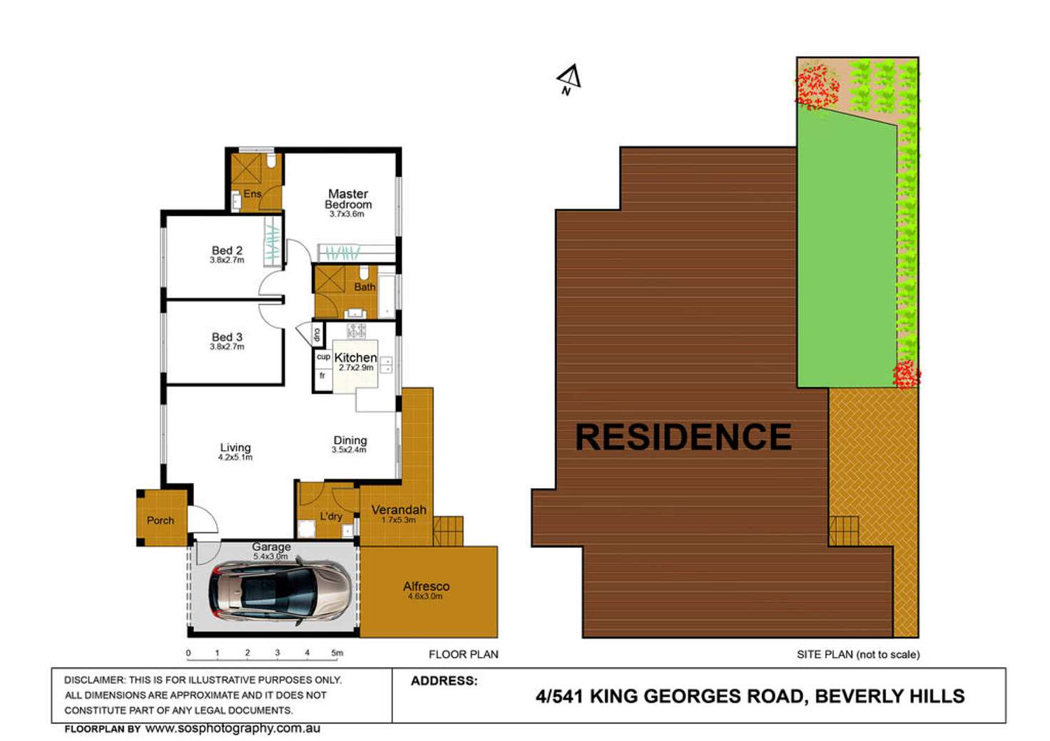 Floorplan of Homely townhouse listing, 4/541-543 King Georges Road, Beverly Hills NSW 2209