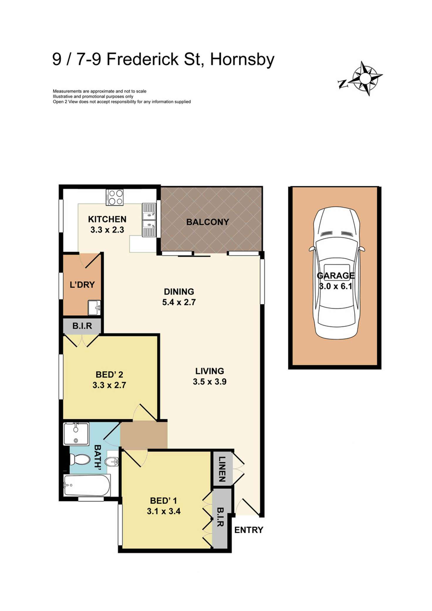 Floorplan of Homely apartment listing, 9/7-9 Frederick Street, Hornsby NSW 2077