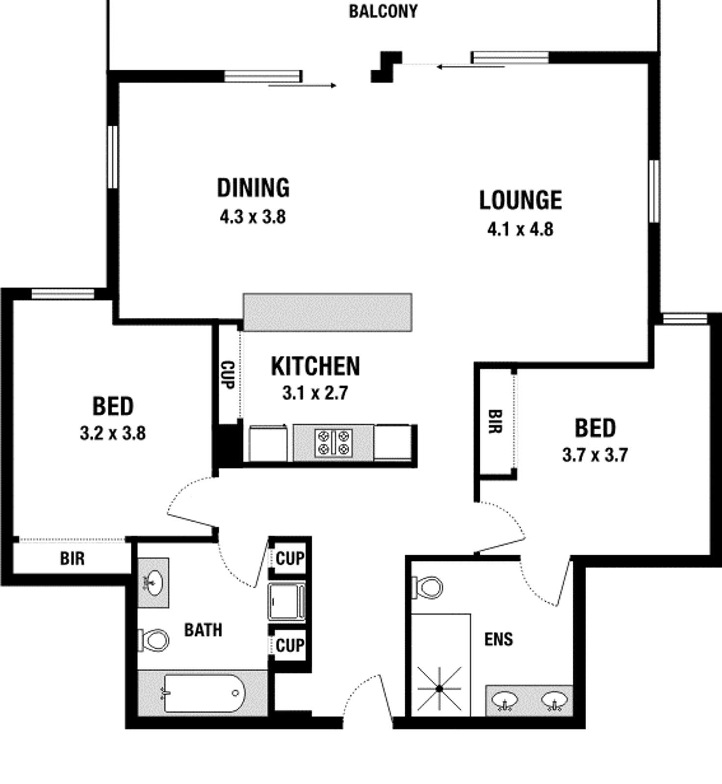 Floorplan of Homely apartment listing, 1401/480 St Kilda Road, Melbourne VIC 3004