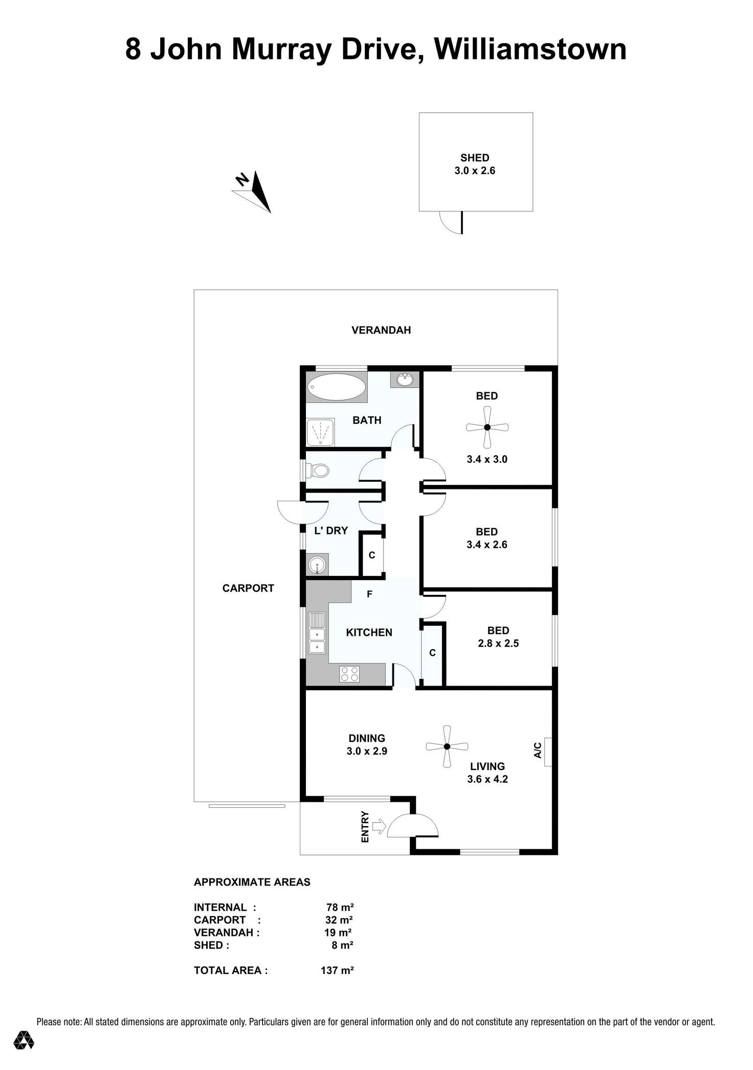 Floorplan of Homely house listing, 8 John Murray Drive, Williamstown SA 5351