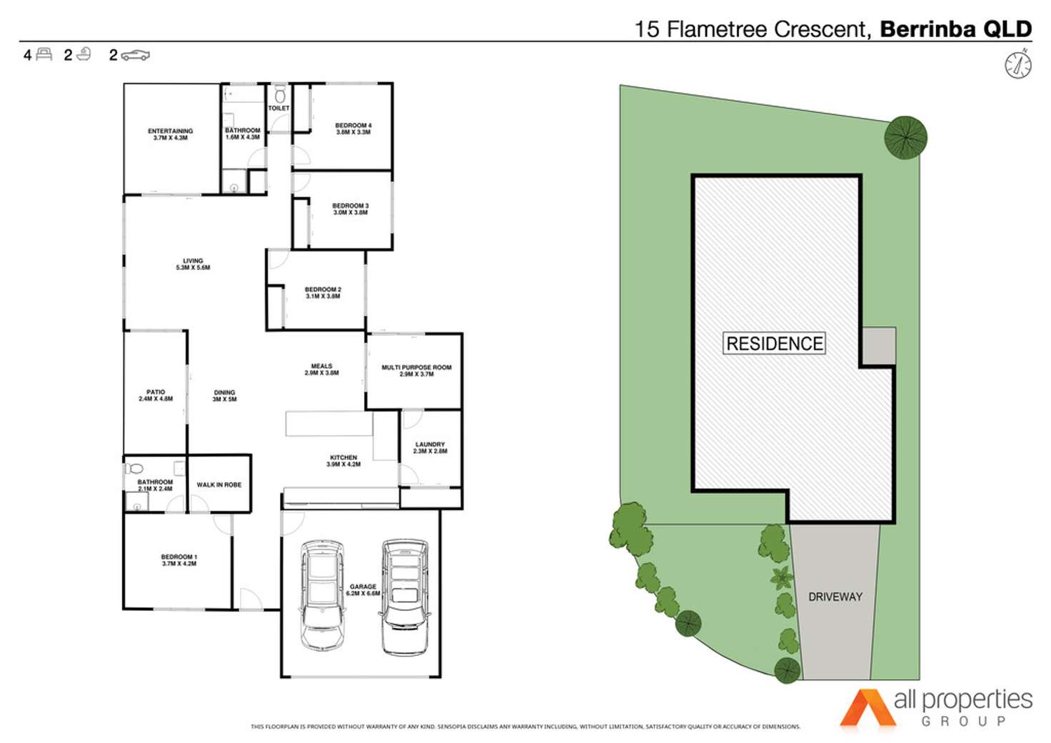 Floorplan of Homely house listing, 15 Flametree Cres, Berrinba QLD 4117