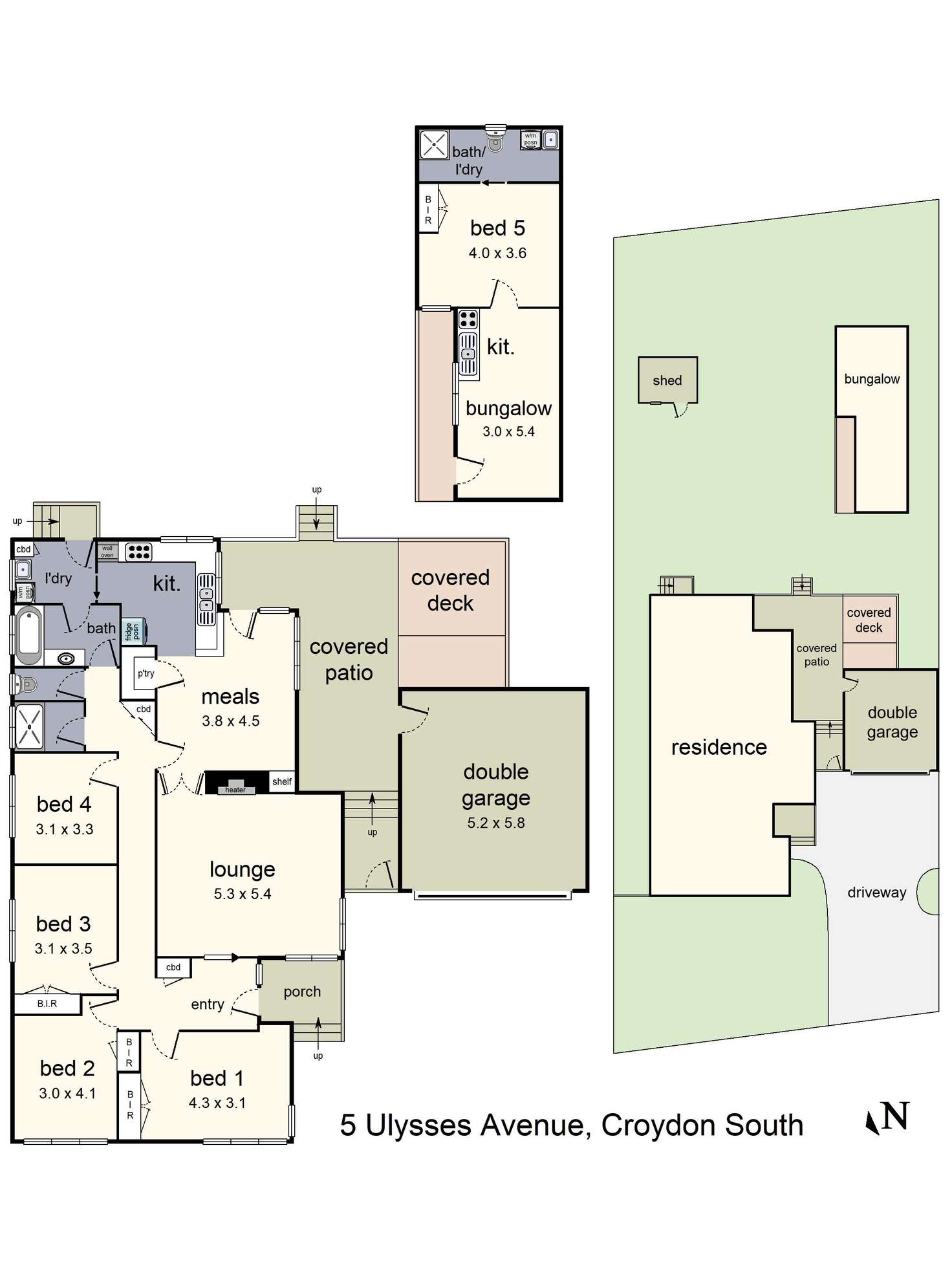 Floorplan of Homely house listing, 5 Ulysses Avenue, Croydon South VIC 3136