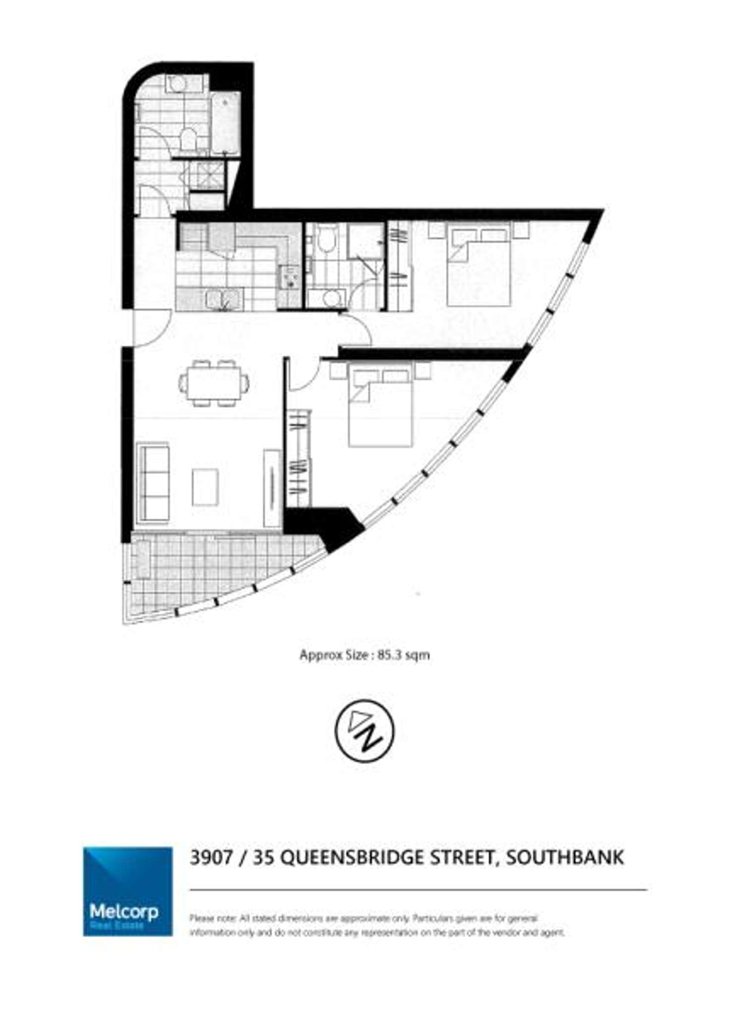 Floorplan of Homely apartment listing, 3907/35 Queensbridge Street, Southbank VIC 3006