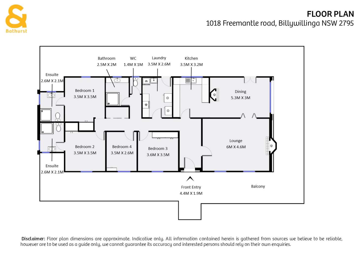 Floorplan of Homely lifestyle listing, 1018 Freemantle Road, Billywillinga NSW 2795