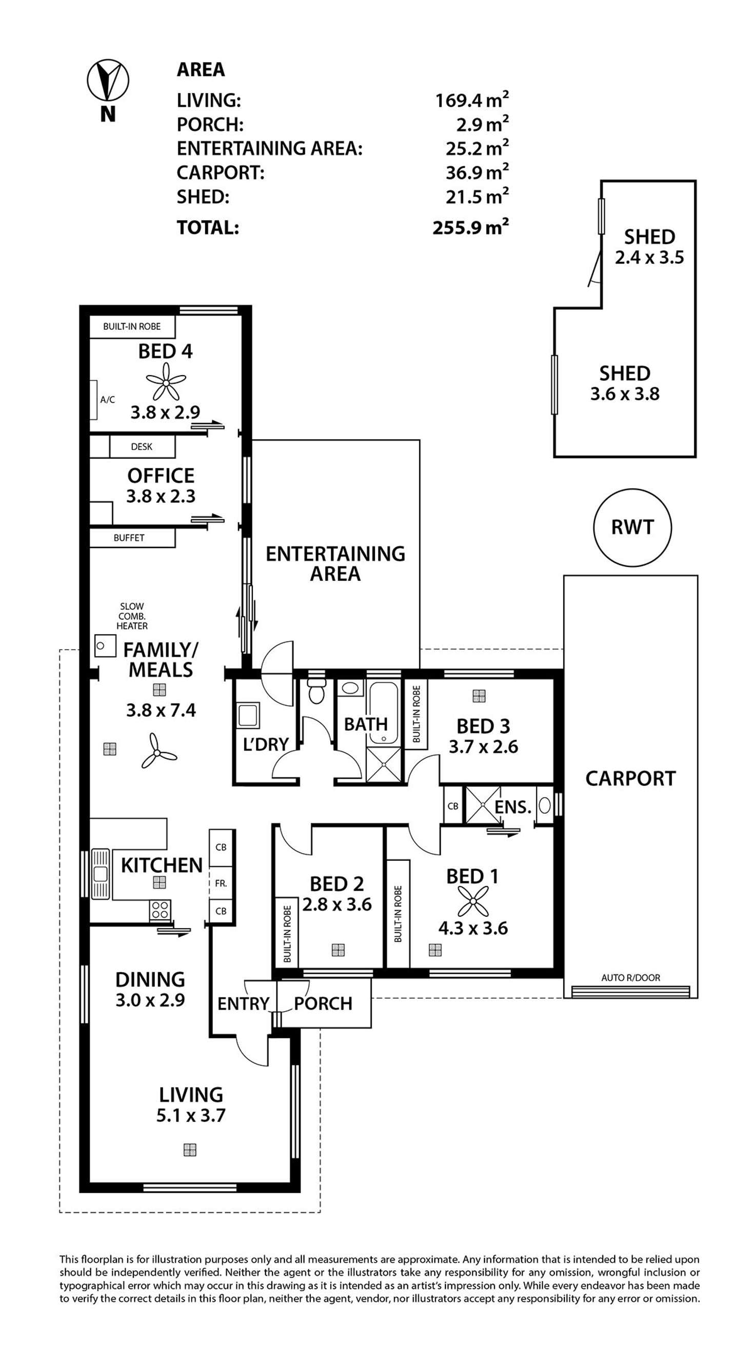 Floorplan of Homely house listing, 39 Honeysuckle Drive, Hope Valley SA 5090