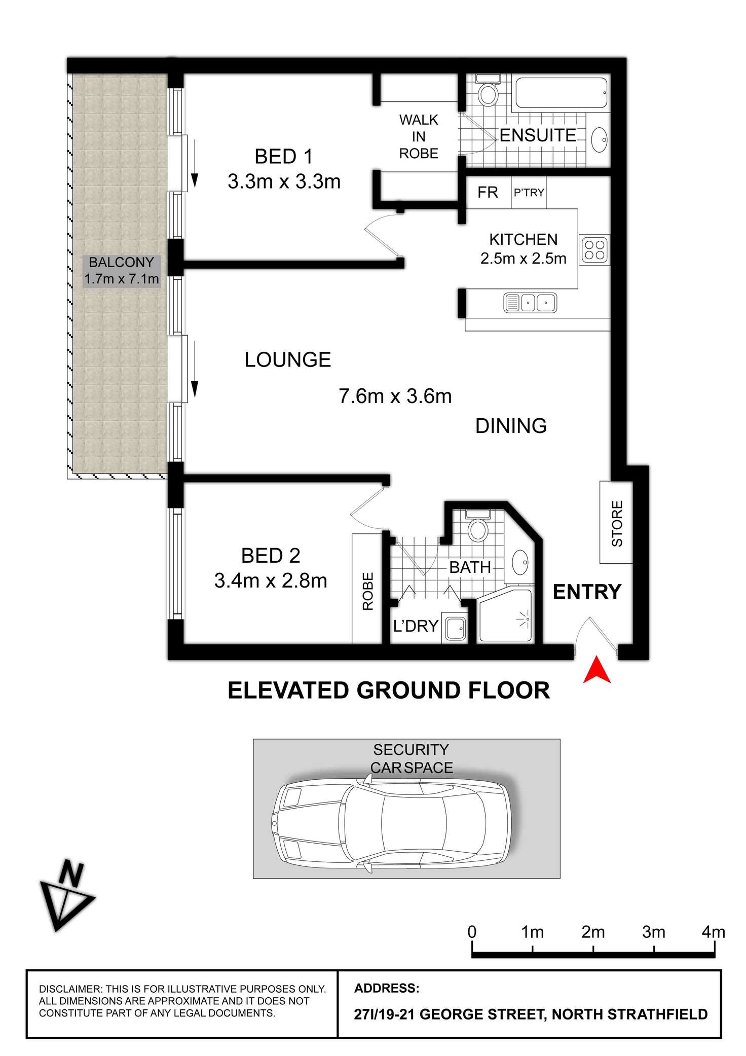 Floorplan of Homely apartment listing, 27i/19-21 George Street, North Strathfield NSW 2137