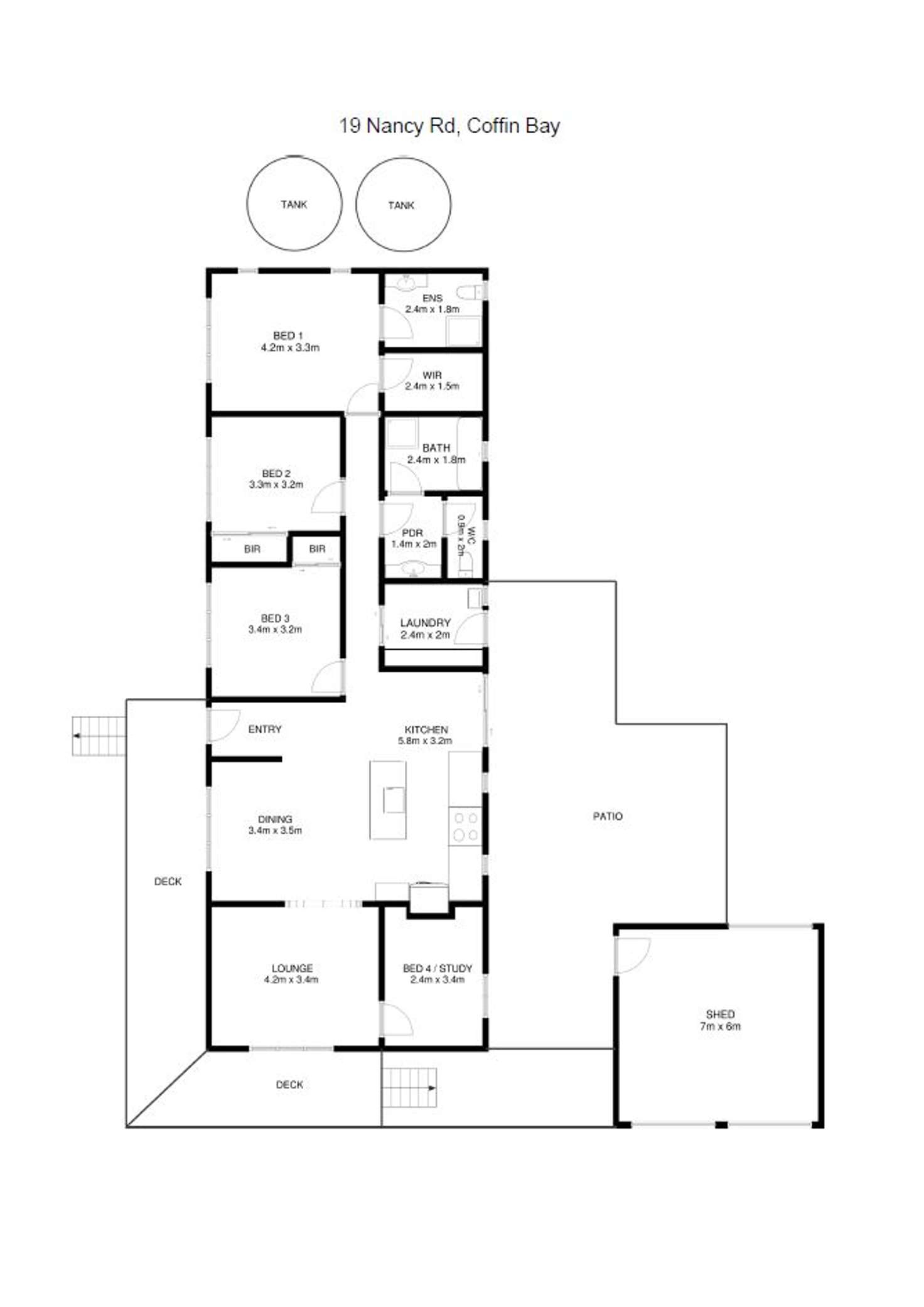 Floorplan of Homely house listing, 19 Nancy Road, Coffin Bay SA 5607