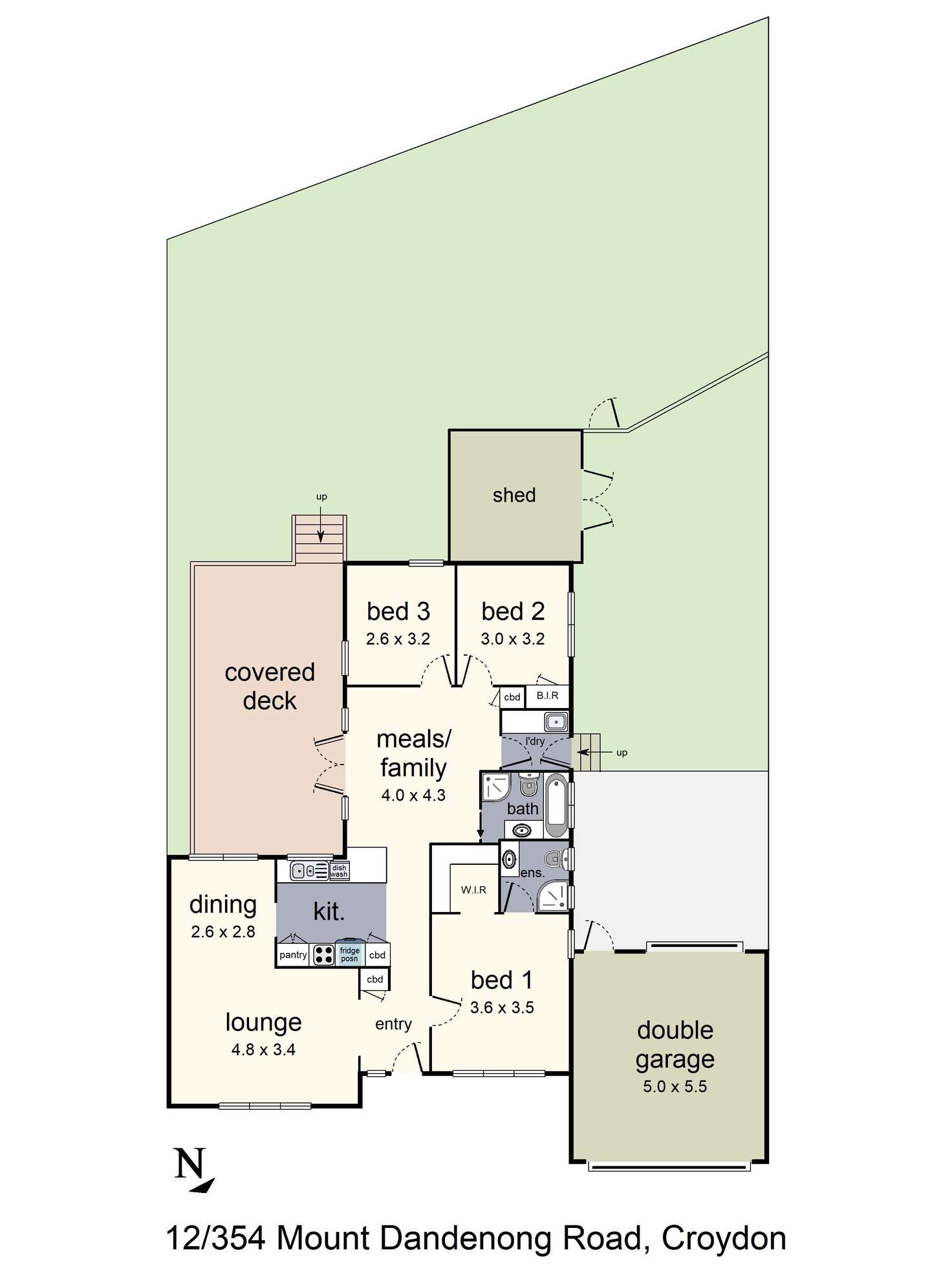 Floorplan of Homely unit listing, 12/354 Mt Dandenong Road, Croydon VIC 3136