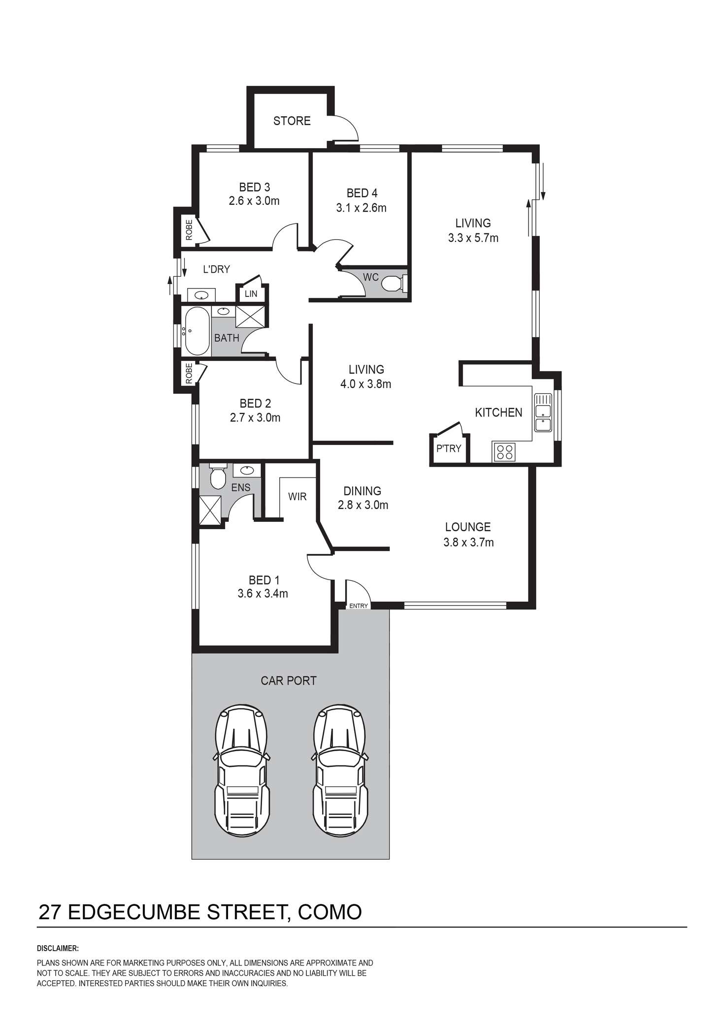 Floorplan of Homely house listing, 1/27 Edgecumbe Street, Como WA 6152