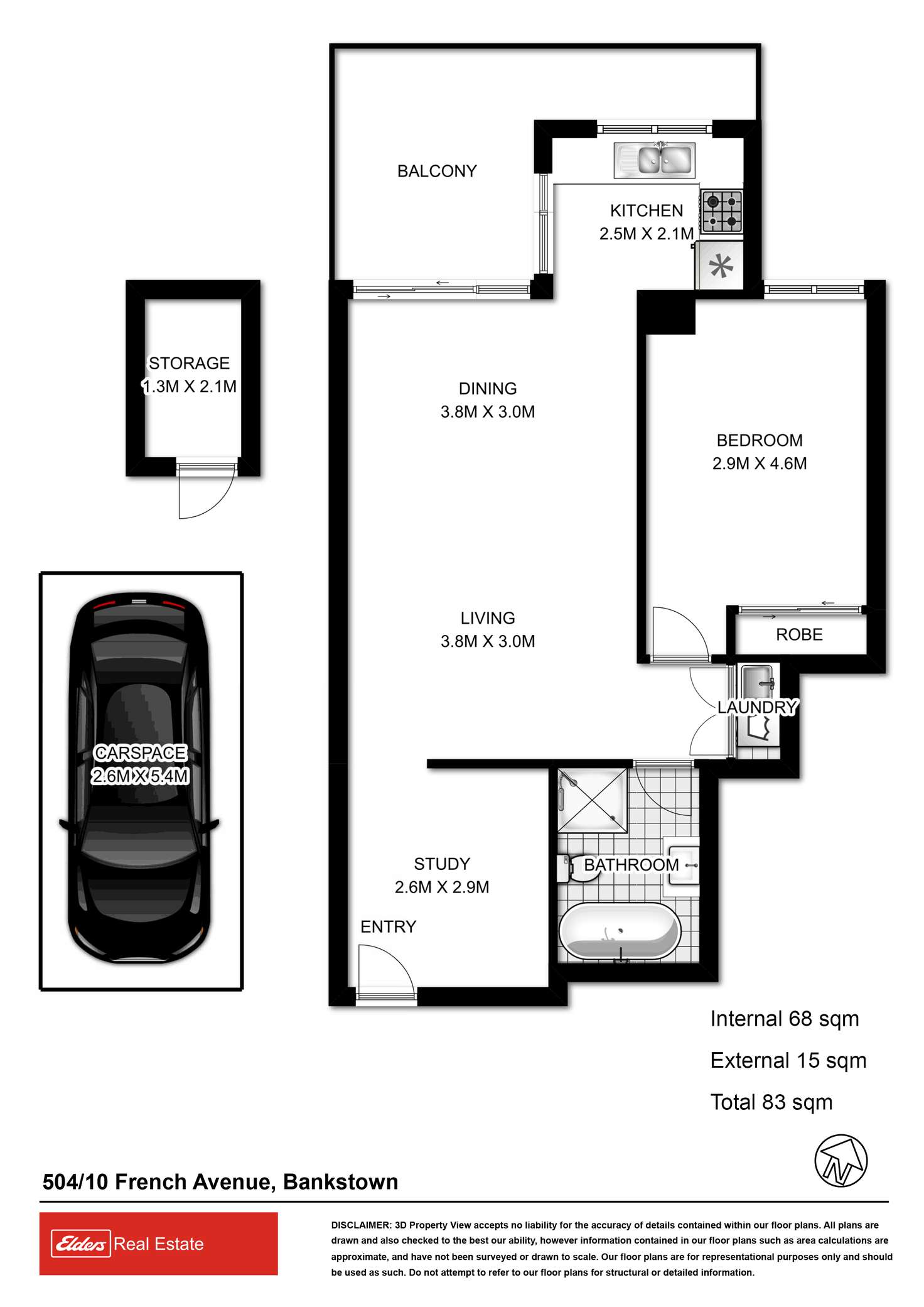 Floorplan of Homely unit listing, 504/10 French Avenue, Bankstown NSW 2200