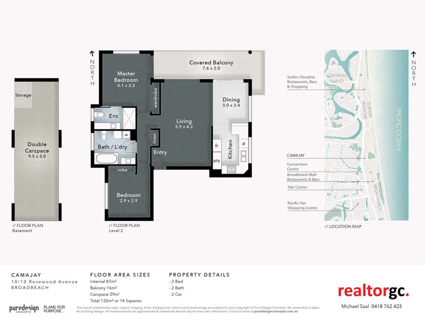 Floorplan of Homely unit listing, 10/8-10 Rosewood Avenue, Broadbeach QLD 4218