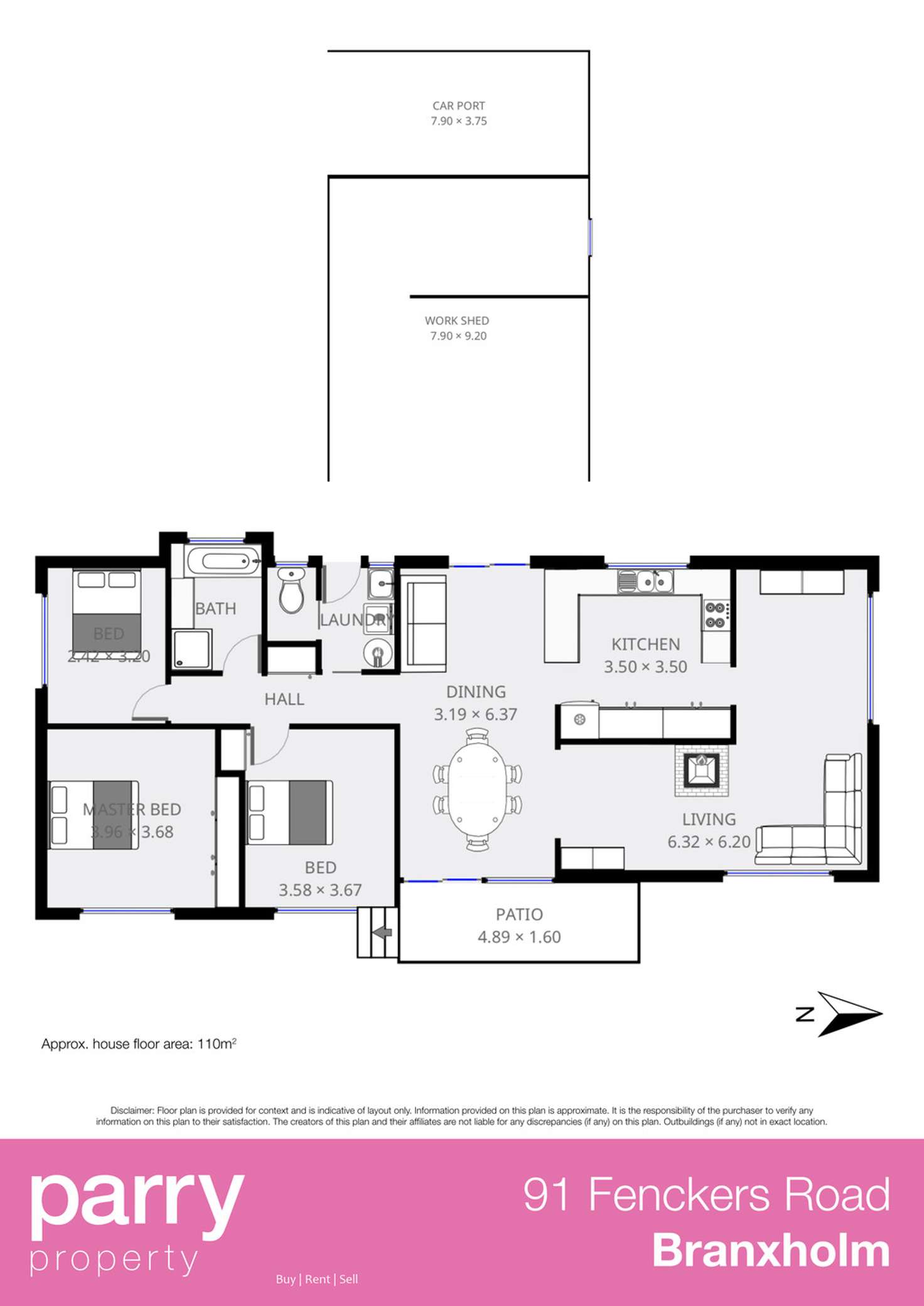 Floorplan of Homely house listing, 91 Fenckers Road, Branxholm TAS 7261