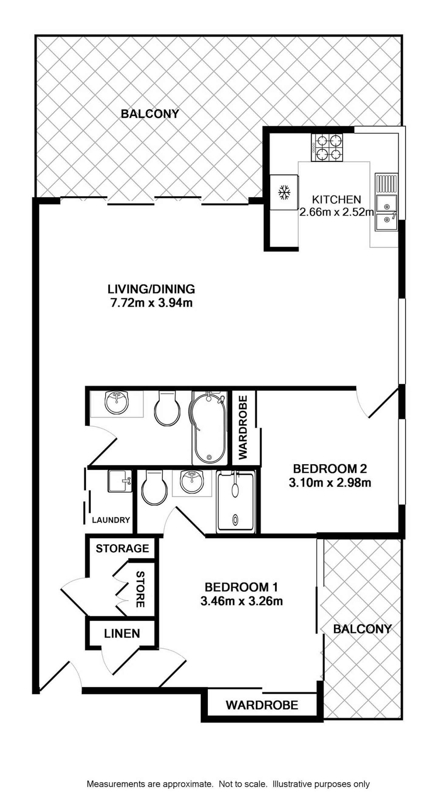 Floorplan of Homely apartment listing, 43/47 Stowe Avenue, Campbelltown NSW 2560