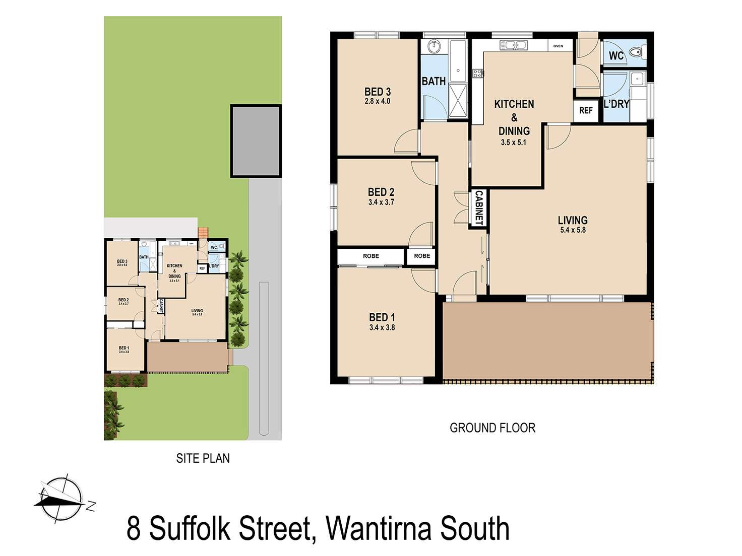 Floorplan of Homely house listing, 8 Suffolk Street, Wantirna South VIC 3152