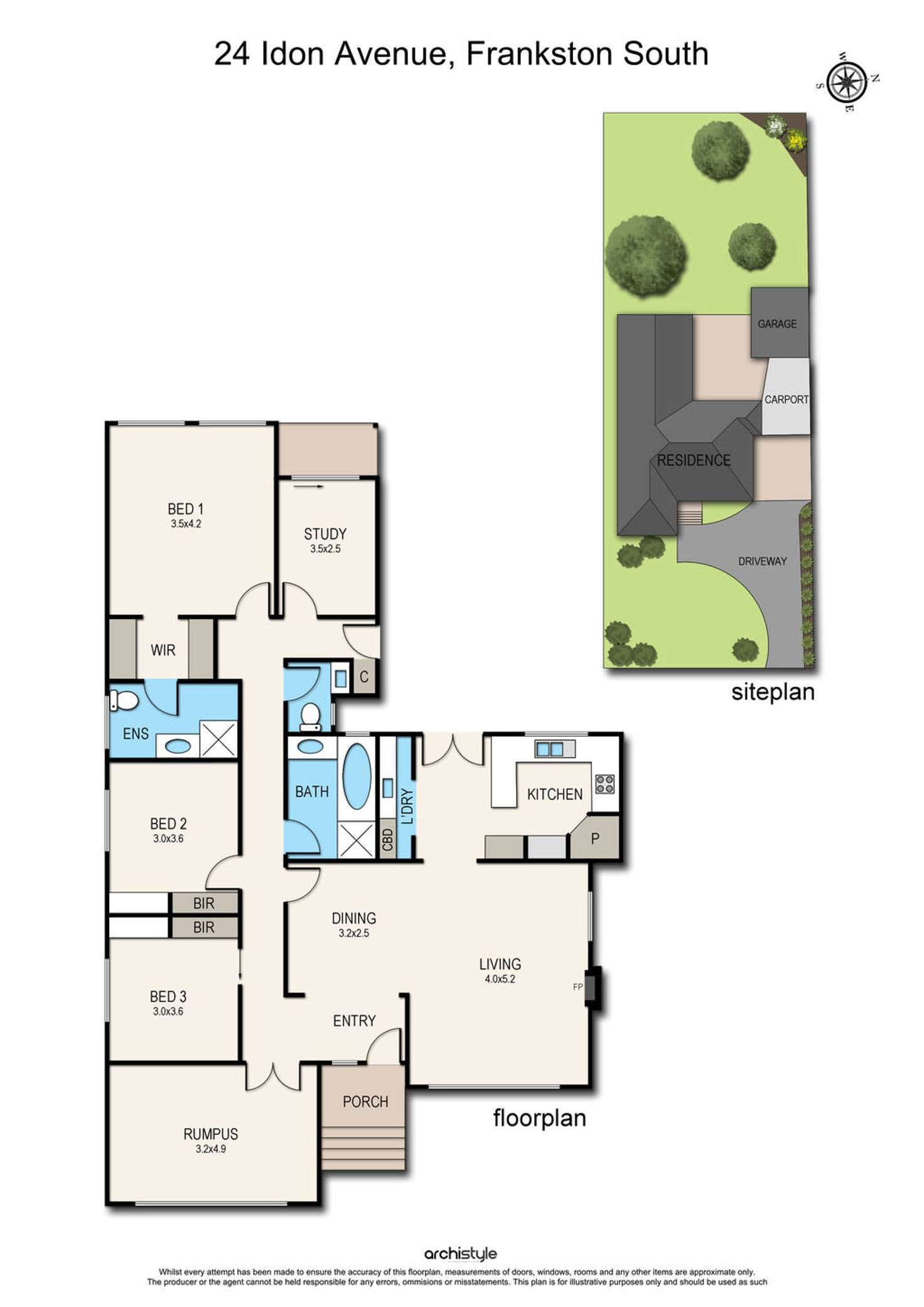 Floorplan of Homely house listing, 24 Idon Avenue, Frankston South VIC 3199
