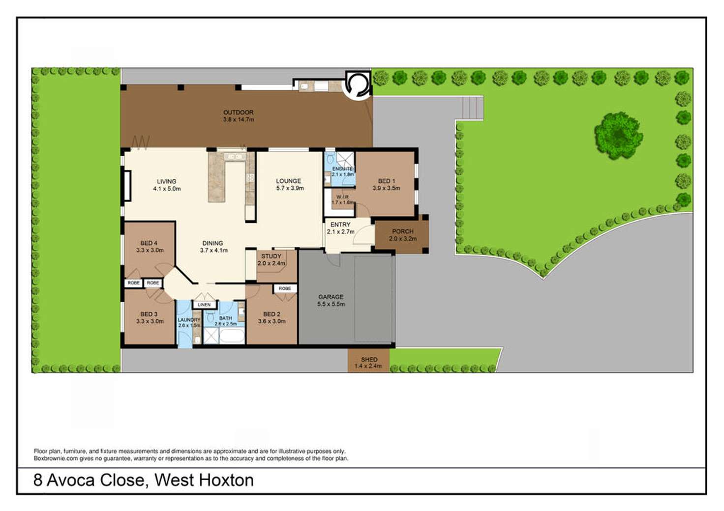 Floorplan of Homely house listing, 8 Avoca Close, West Hoxton NSW 2171
