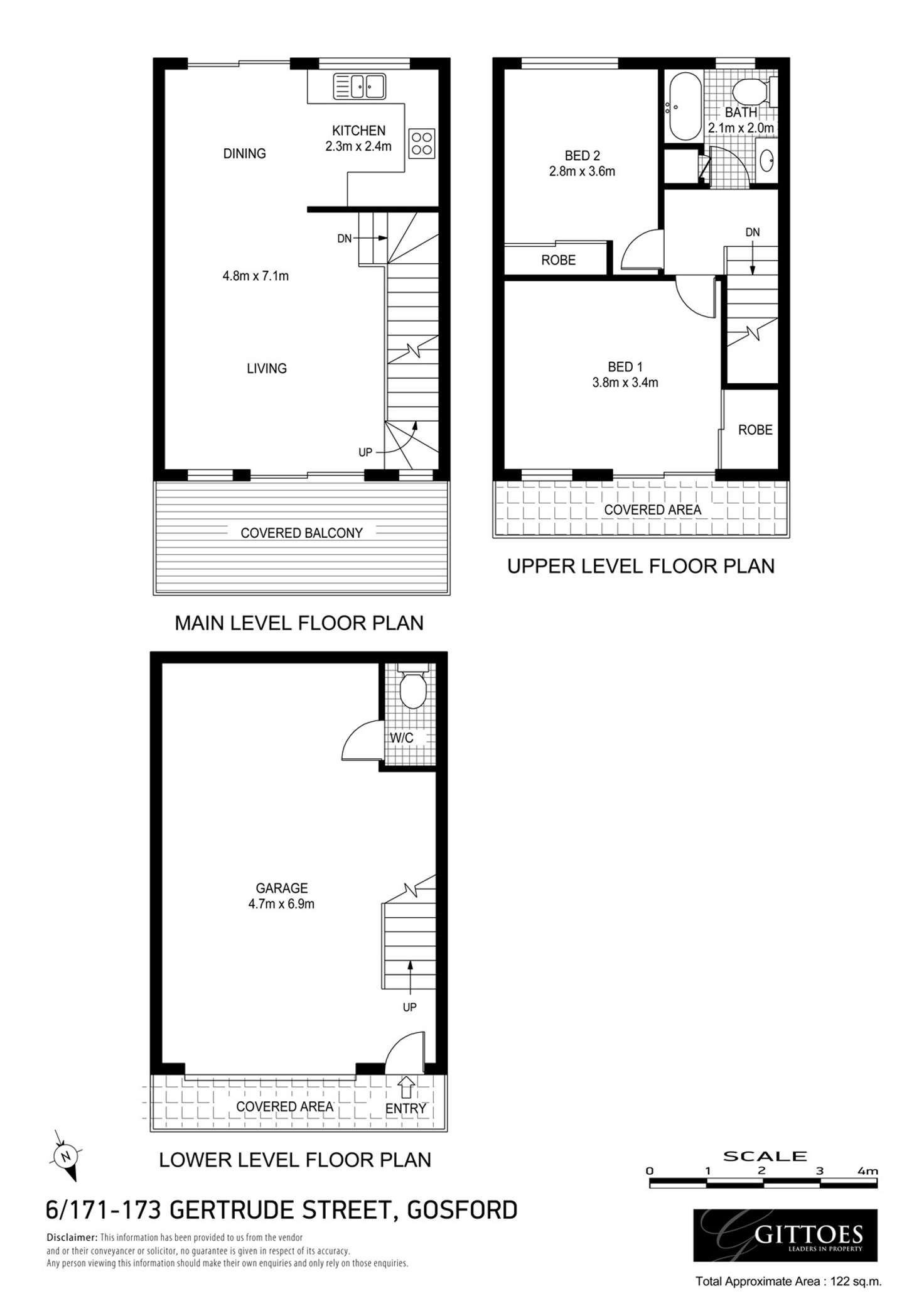 Floorplan of Homely townhouse listing, 6/171 Gertrude Street, Gosford NSW 2250