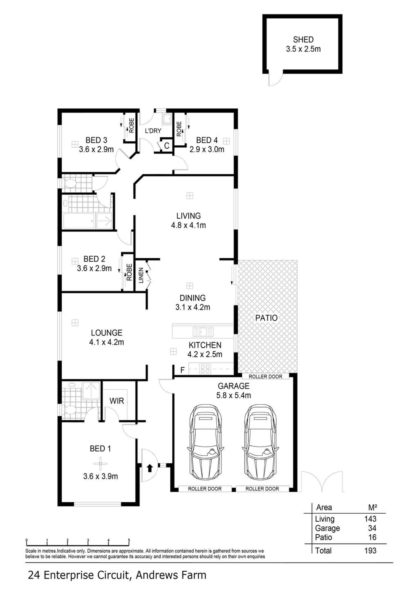 Floorplan of Homely house listing, 24 Enterprise Circuit, Andrews Farm SA 5114