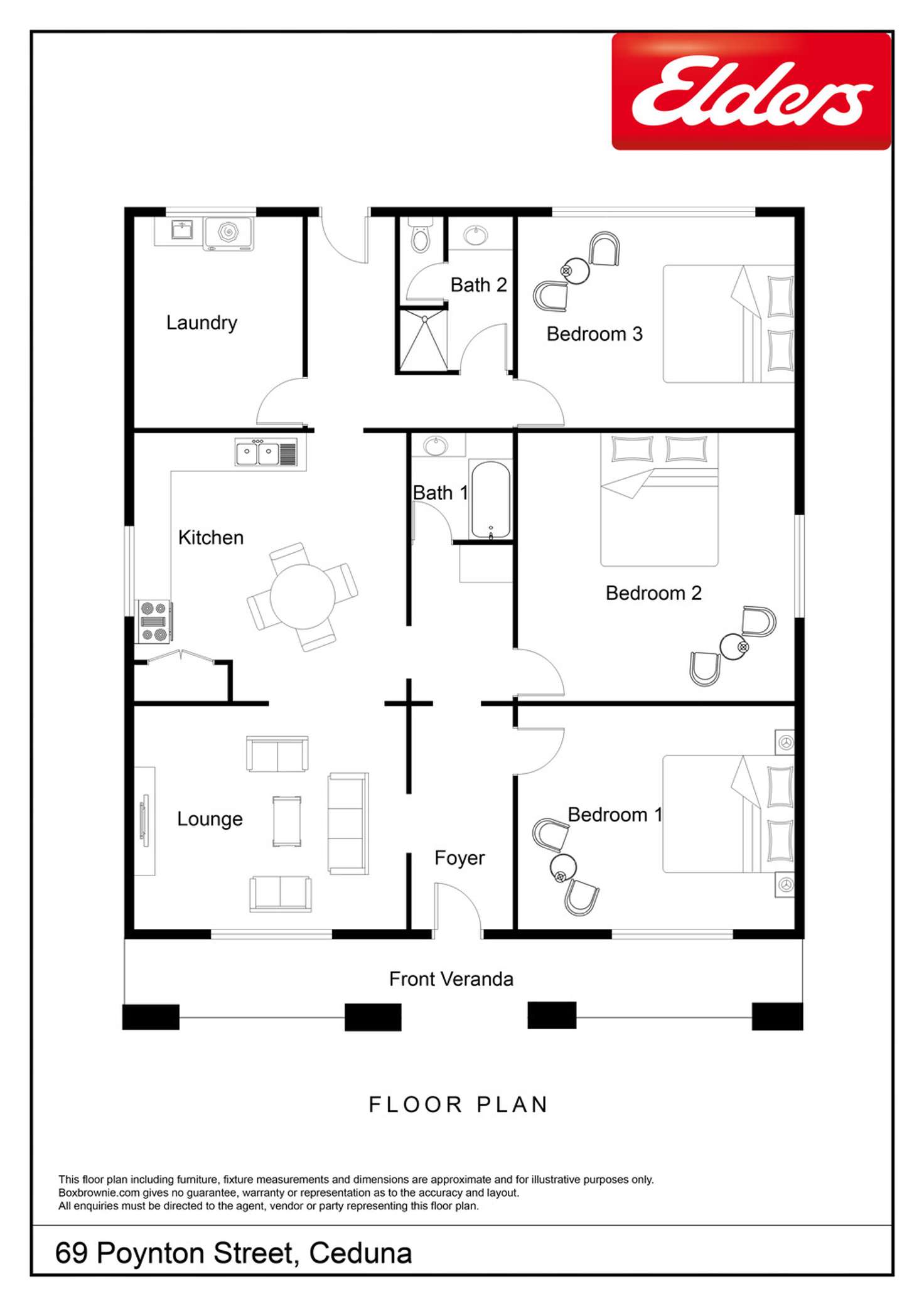 Floorplan of Homely house listing, 69 Poynton Street, Ceduna SA 5690