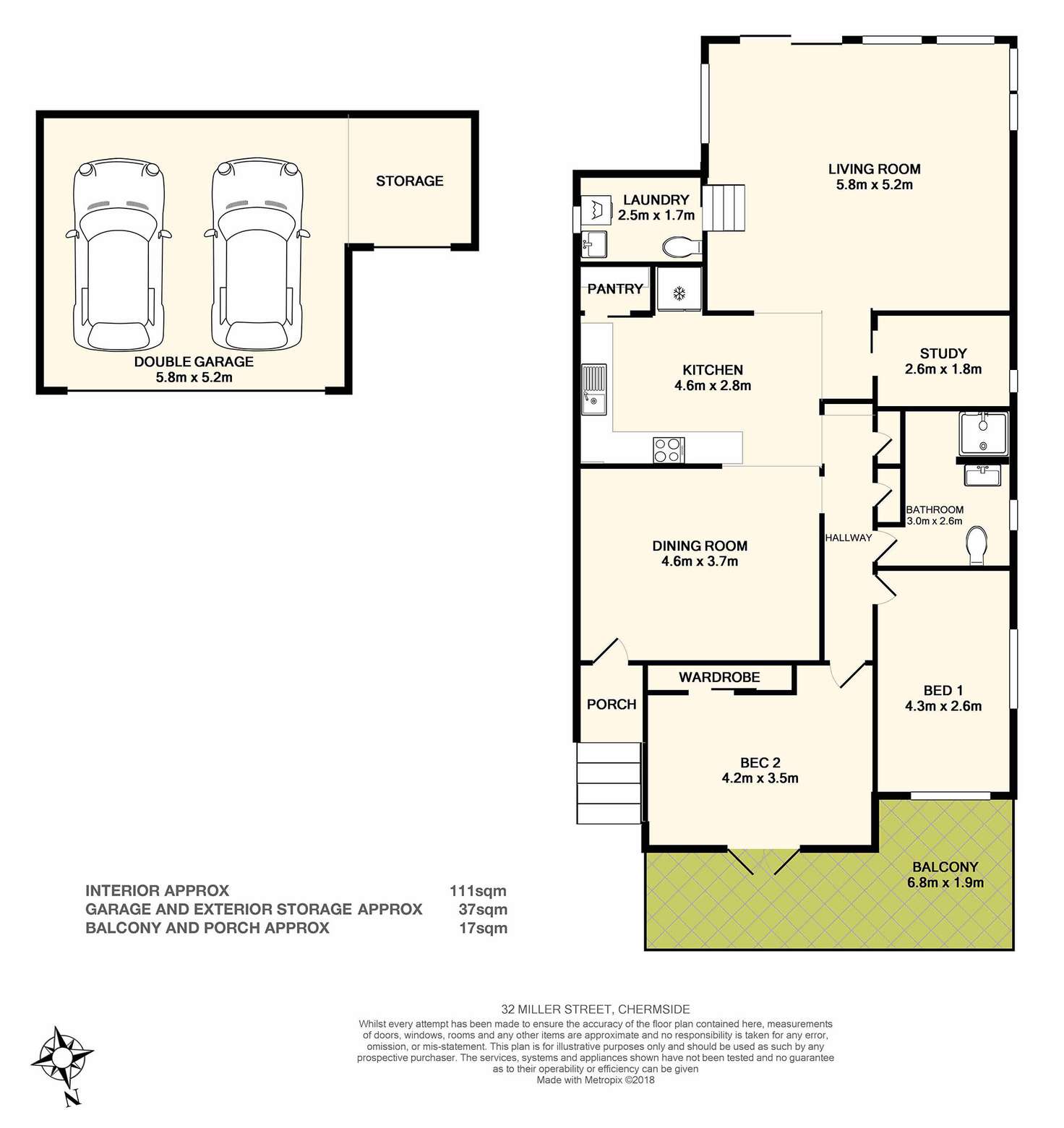 Floorplan of Homely house listing, 32 Miller Street, Chermside QLD 4032