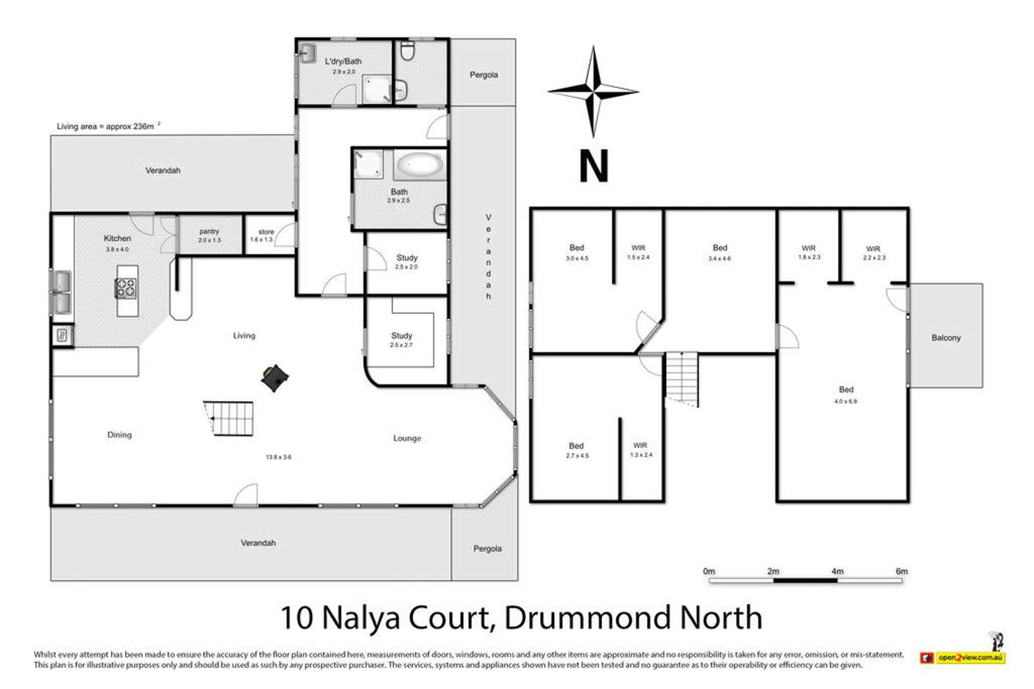 Floorplan of Homely house listing, 10 Nalya Court, Drummond North VIC 3446