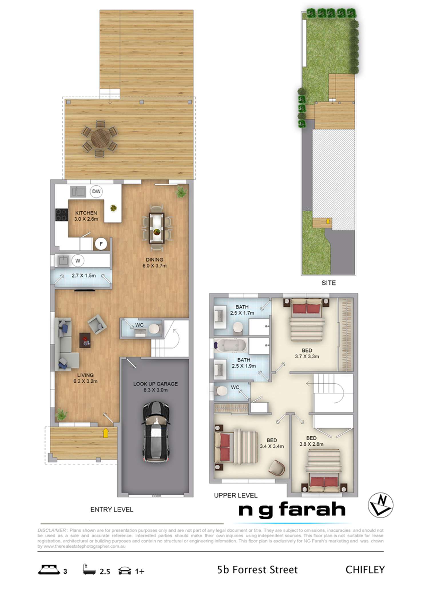 Floorplan of Homely semiDetached listing, 5B Forrest street, Chifley NSW 2036