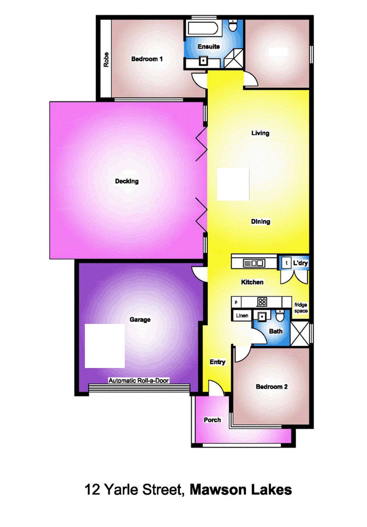 Floorplan of Homely house listing, 12 Yarle Street, Mawson Lakes SA 5095
