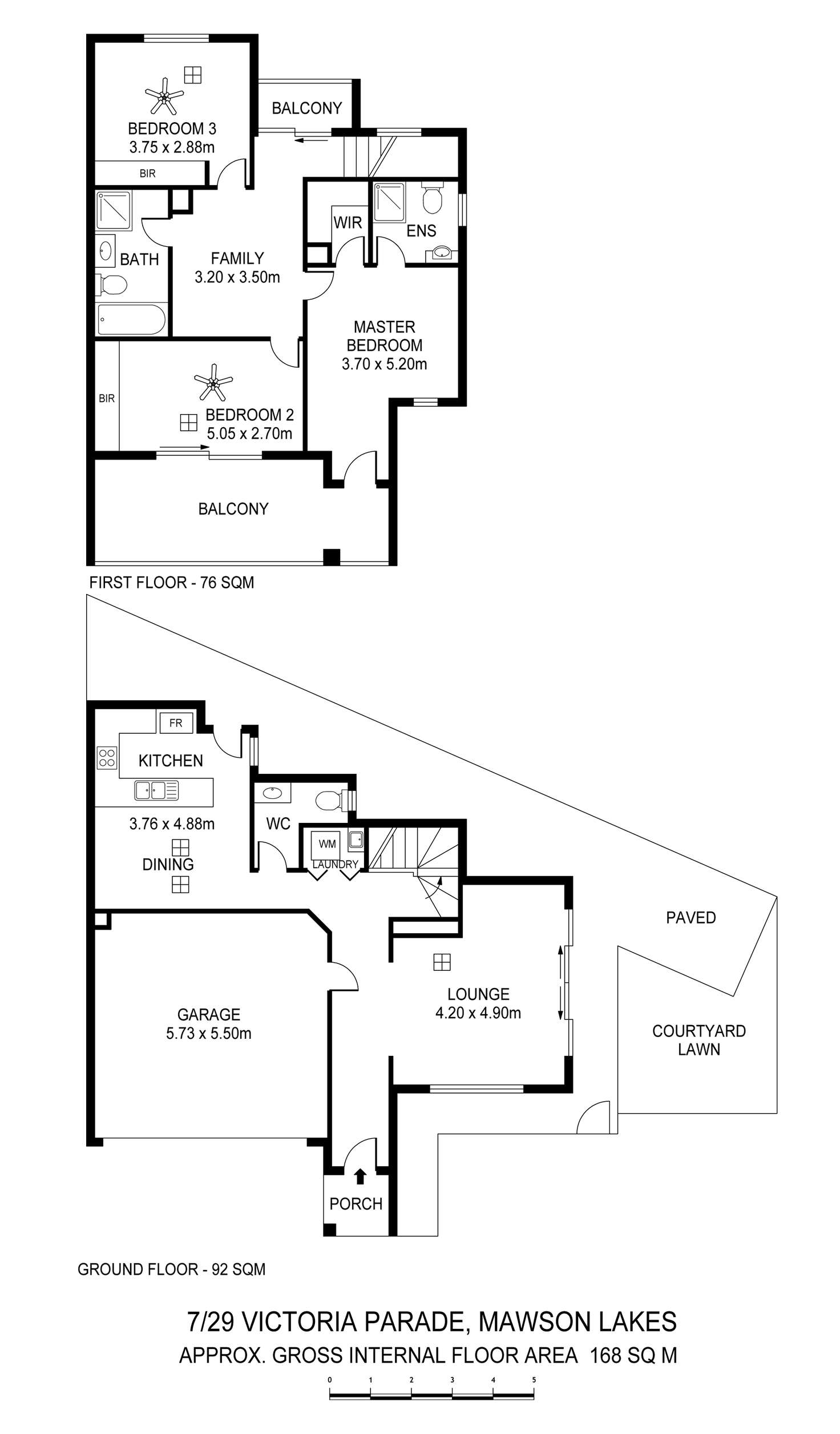 Floorplan of Homely townhouse listing, 7/29 Victoria Parade, Mawson Lakes SA 5095